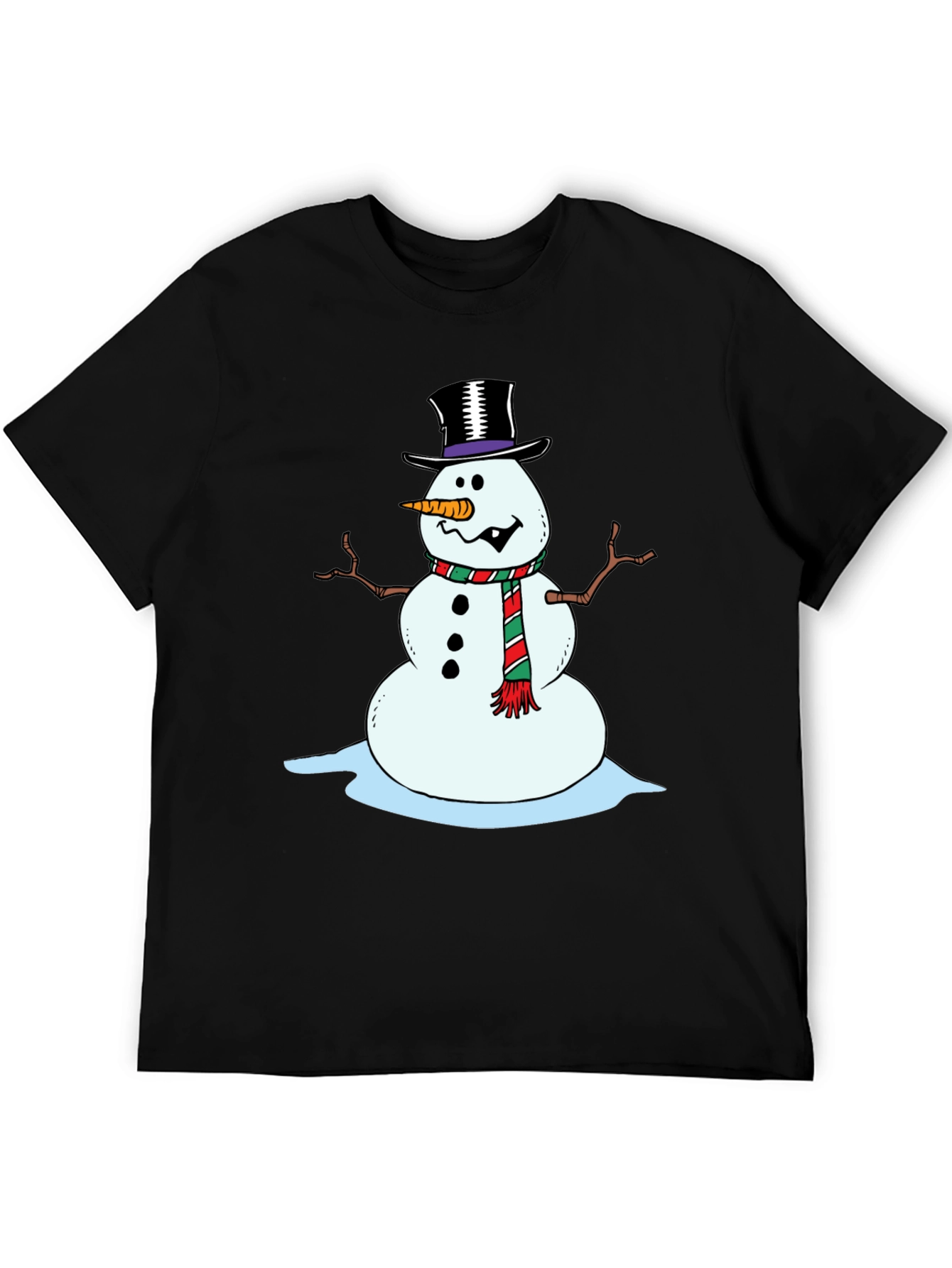 Festive Snowman Graphic Tee - Holiday Cheer