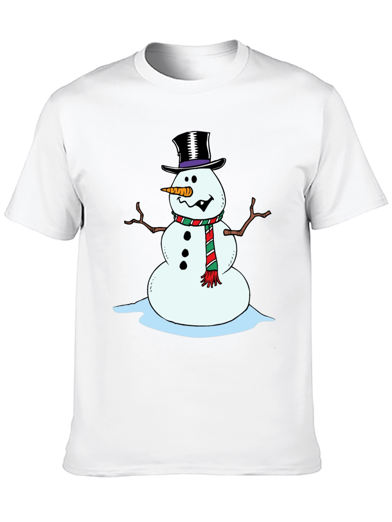 Festive Snowman Graphic Tee - Holiday Cheer