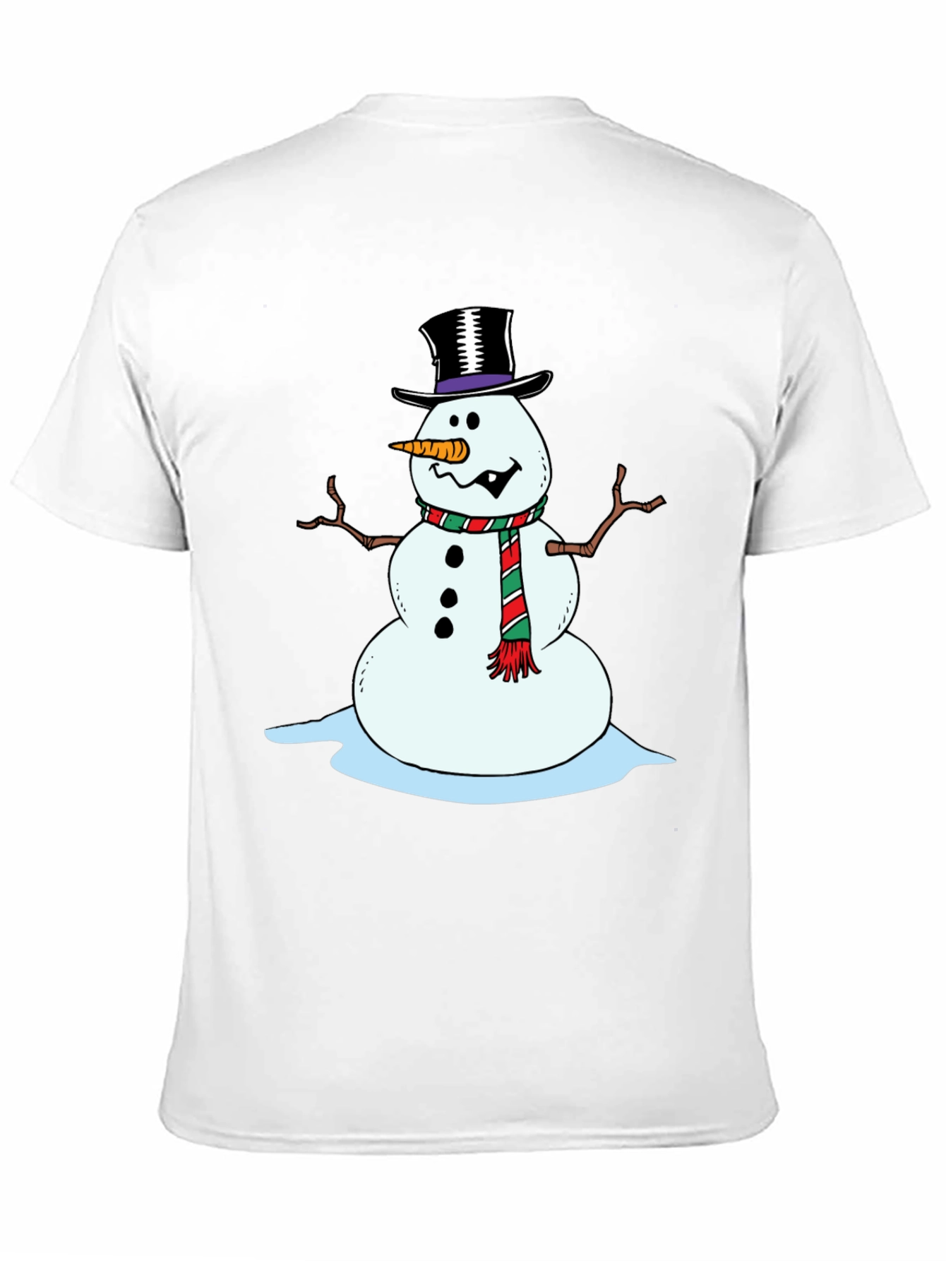 Festive Snowman Graphic Tee - Holiday Cheer