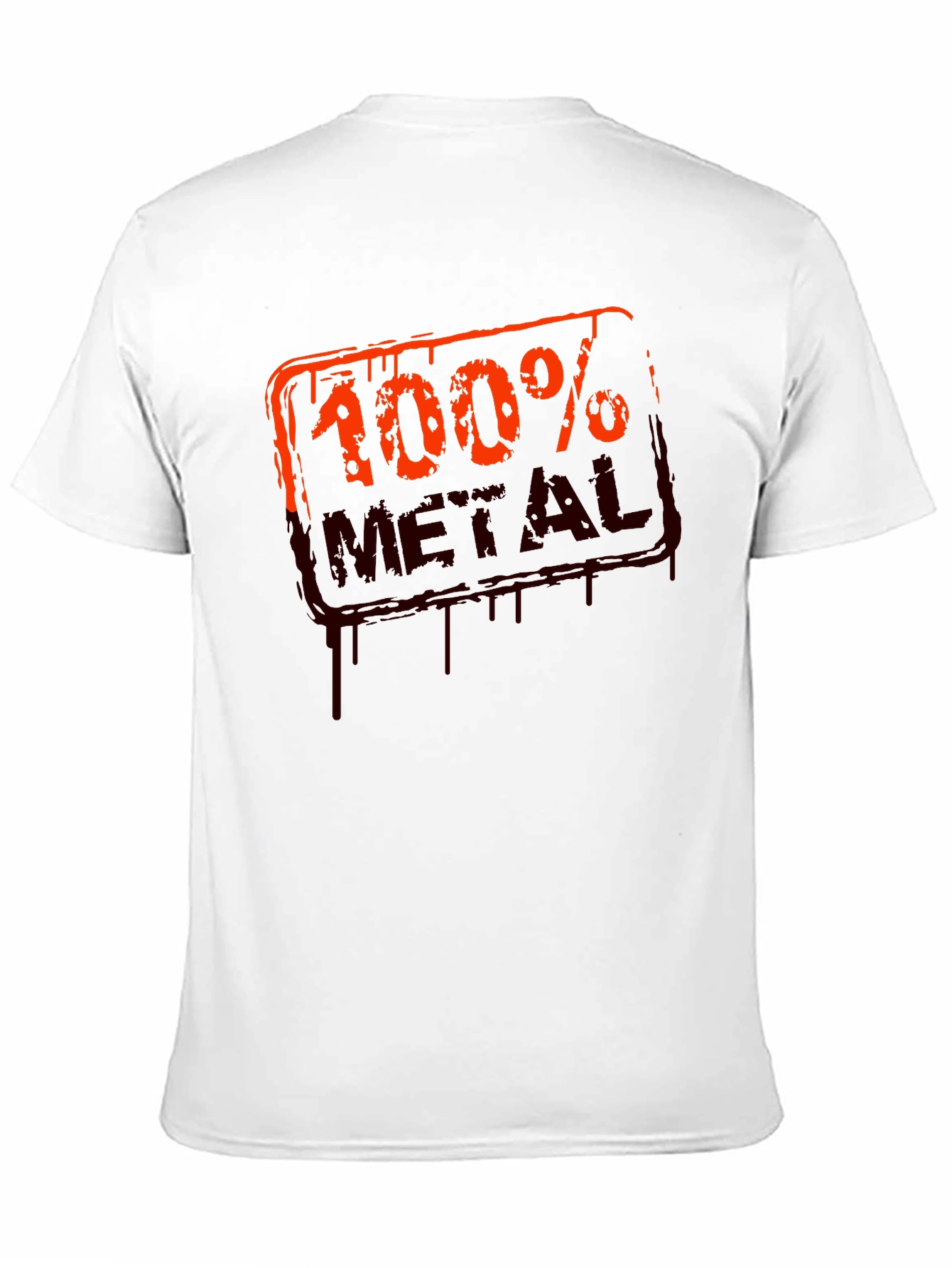 100% Metal Graphic Print Black T-Shirt
