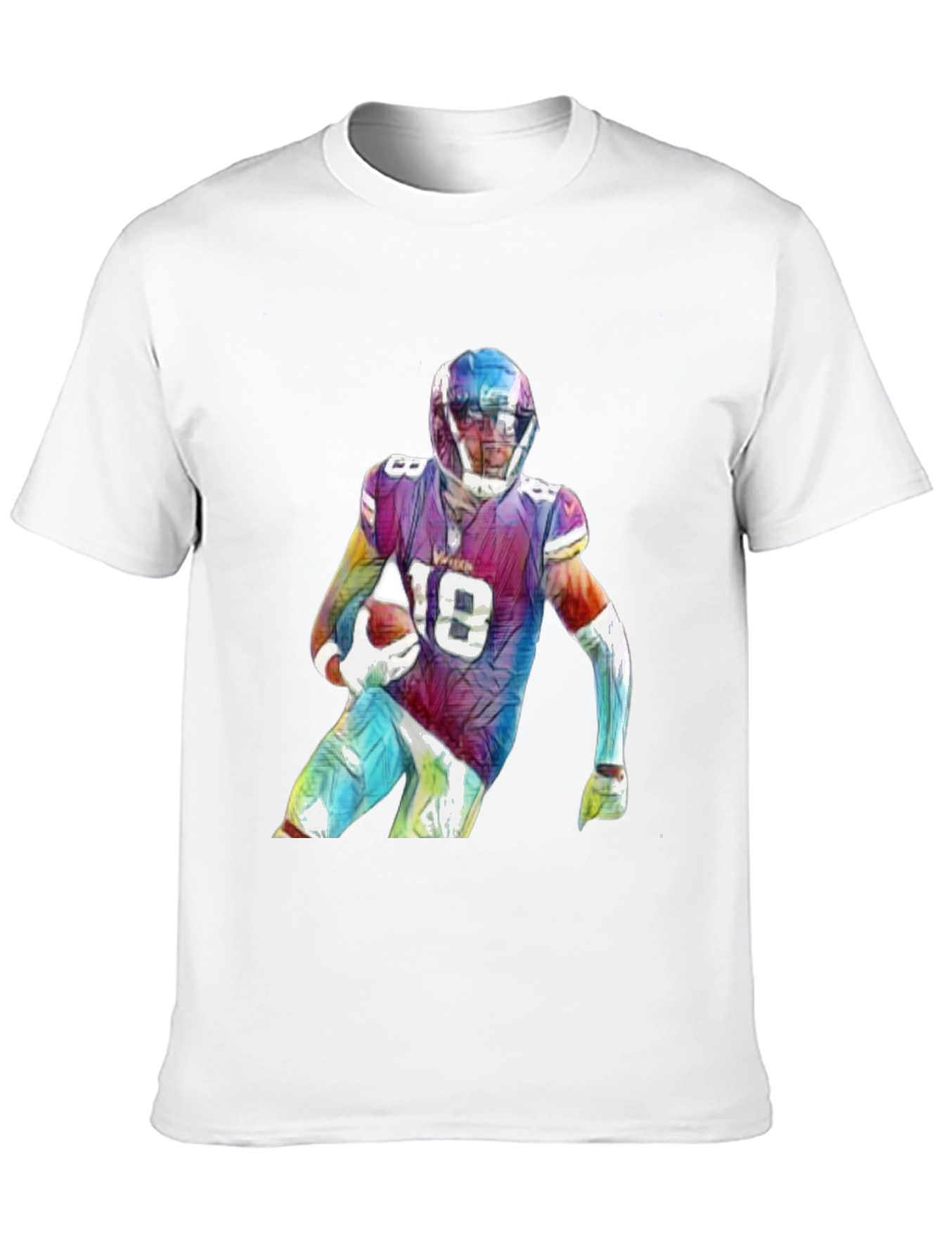 Football Player Graphic Black T-Shirt