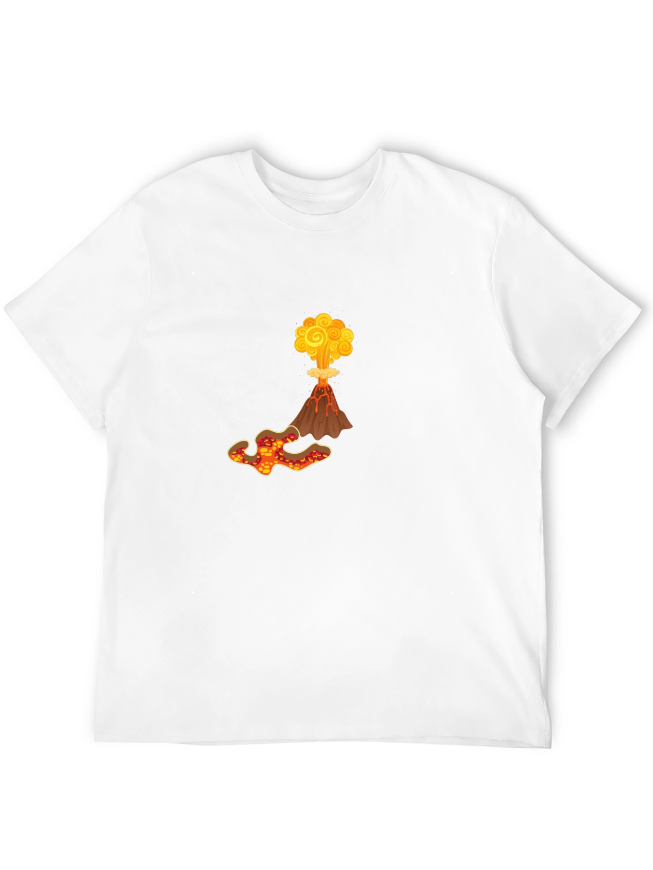 Volcano Eruption Graphic Tee - Bold Black T-Shirt