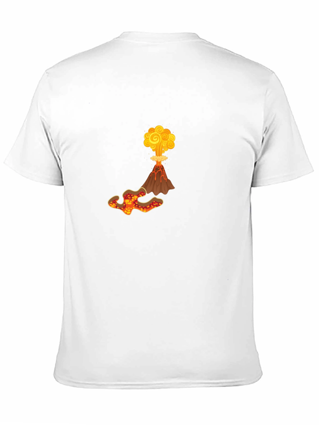 Volcano Eruption Graphic Tee - Bold Black T-Shirt