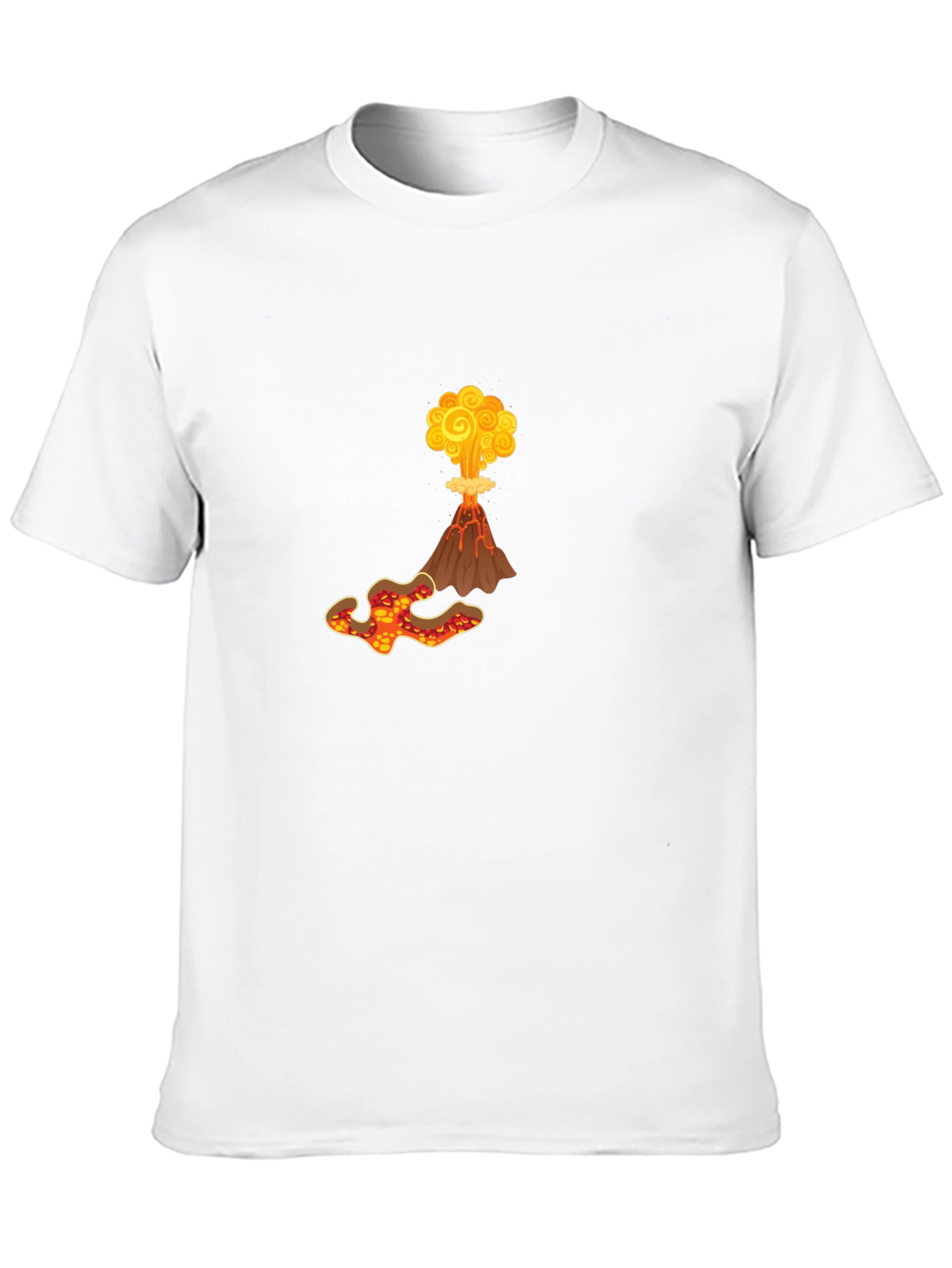 Volcano Eruption Graphic Tee - Bold Black T-Shirt