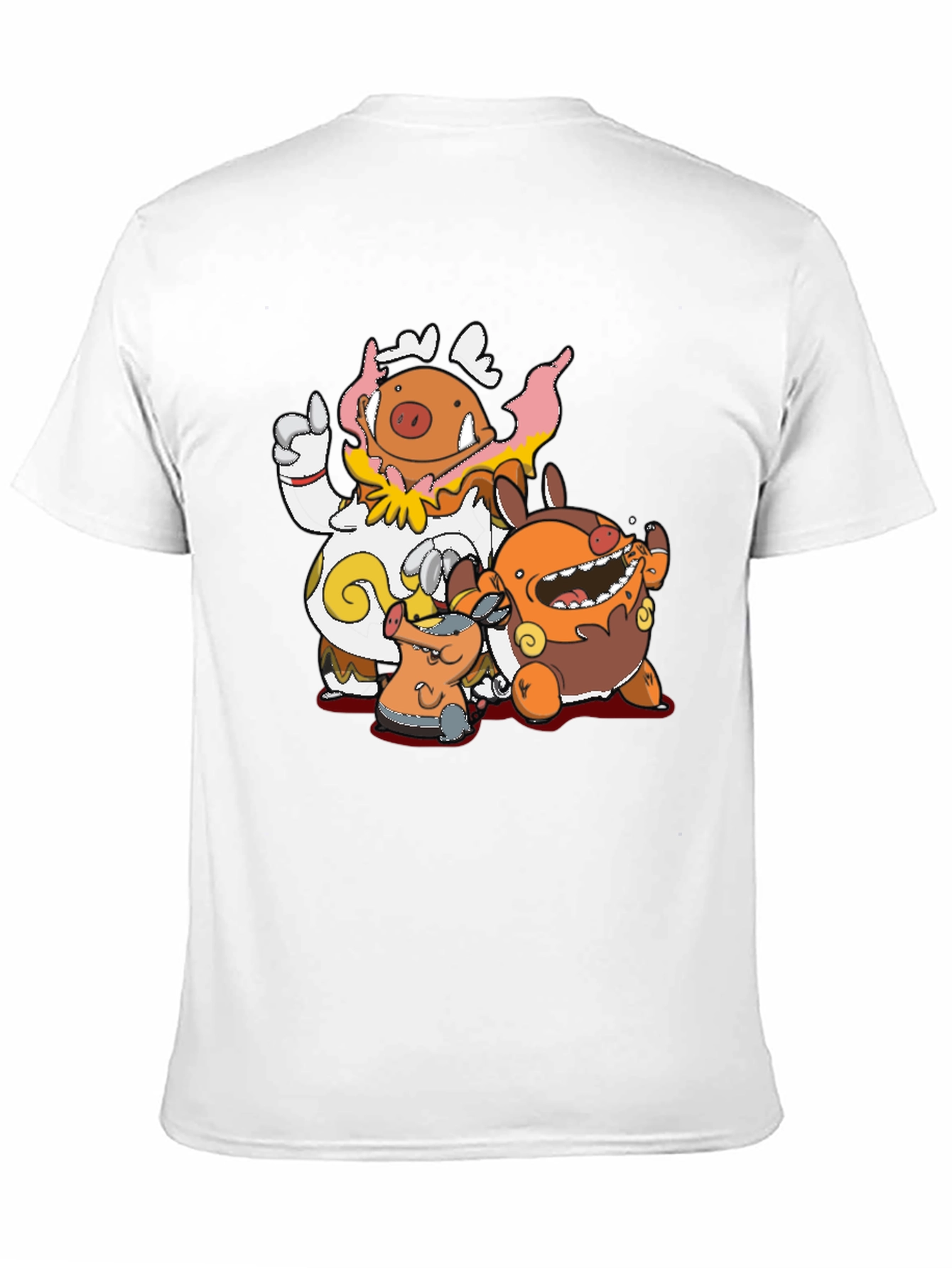 Pokémon Lechonk Family Black T-Shirt