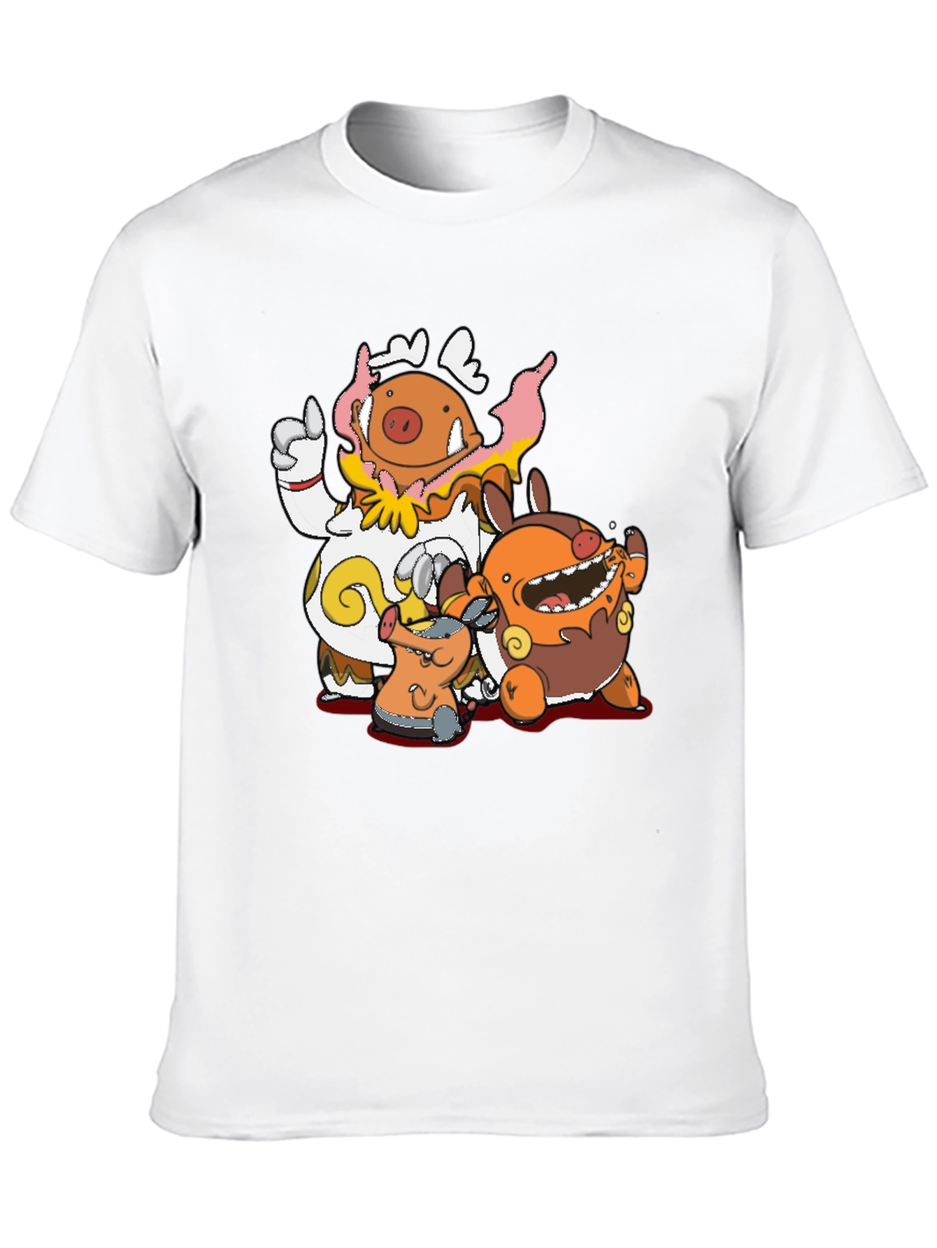 Pokémon Lechonk Family Black T-Shirt
