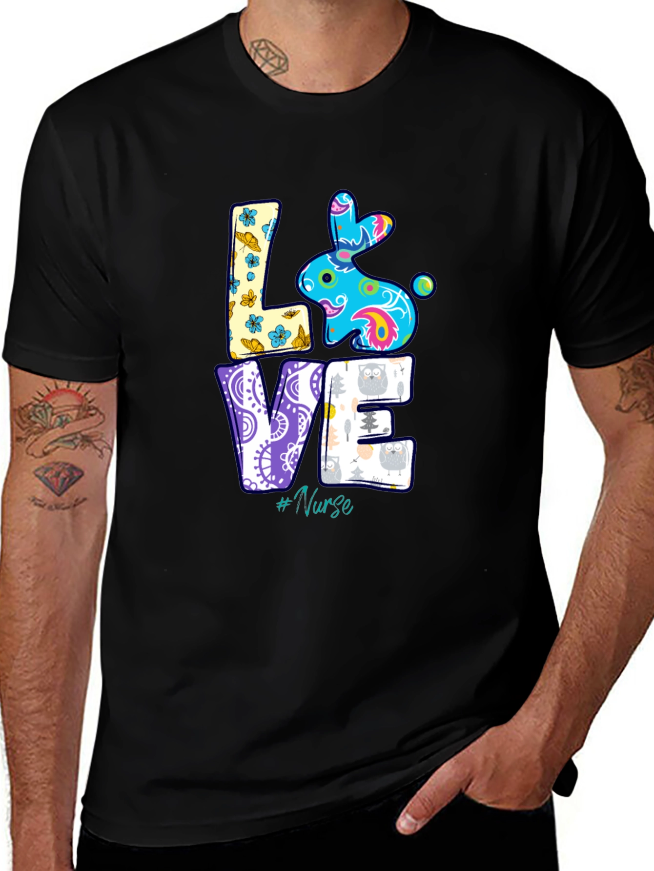 Love Nurse Easter Bunny T-Shirt - Cute Holiday Apparel