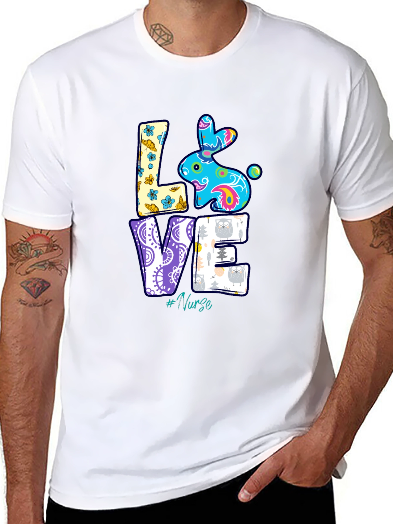 Love Nurse Easter Bunny T-Shirt - Cute Holiday Apparel