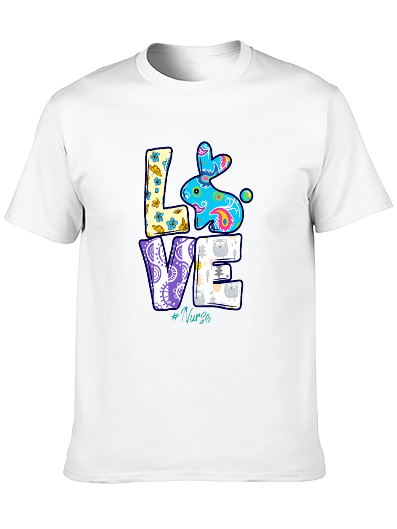 Love Nurse Easter Bunny T-Shirt - Cute Holiday Apparel