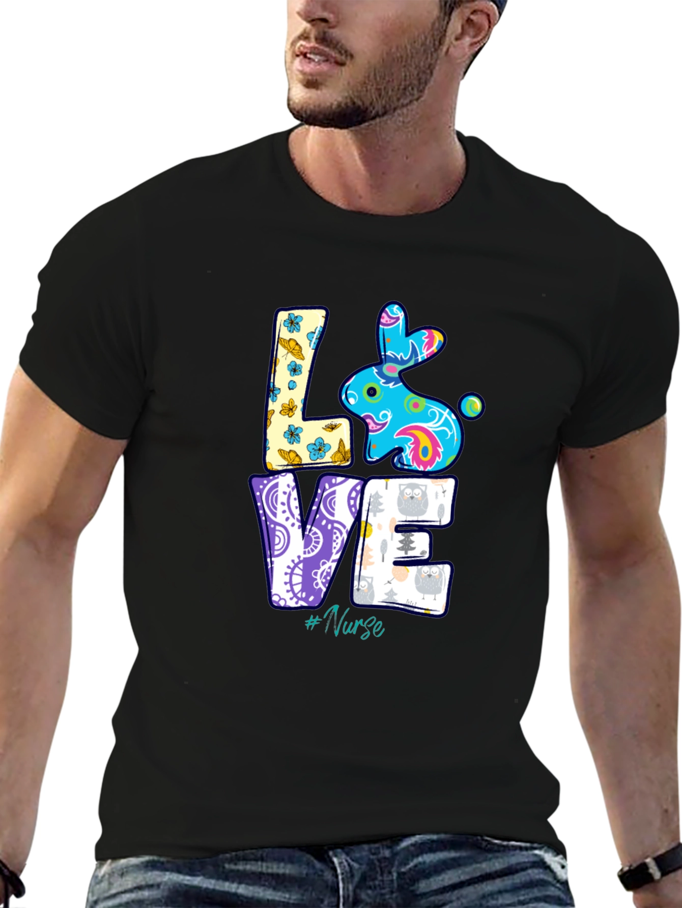 Love Nurse Easter Bunny T-Shirt - Cute Holiday Apparel