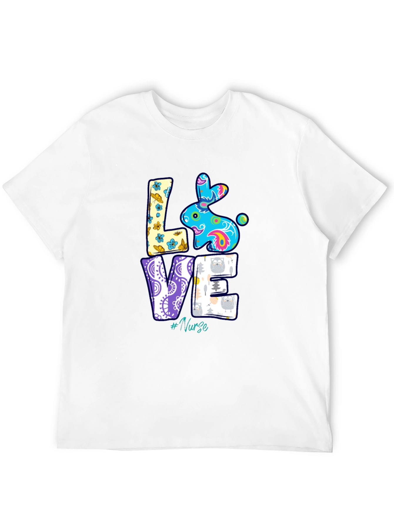 Love Nurse Easter Bunny T-Shirt - Cute Holiday Apparel