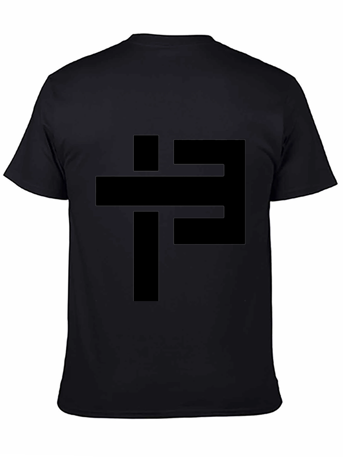 Abstract Geometric Black Graphic Tee