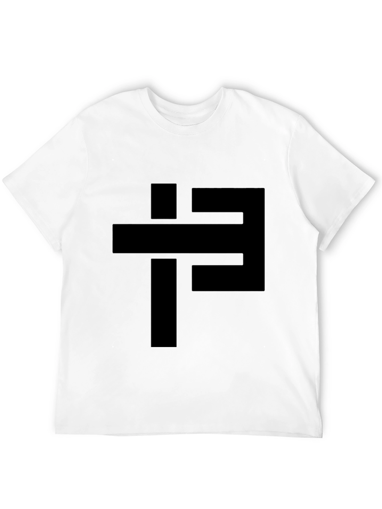 Abstract Geometric Black Graphic Tee