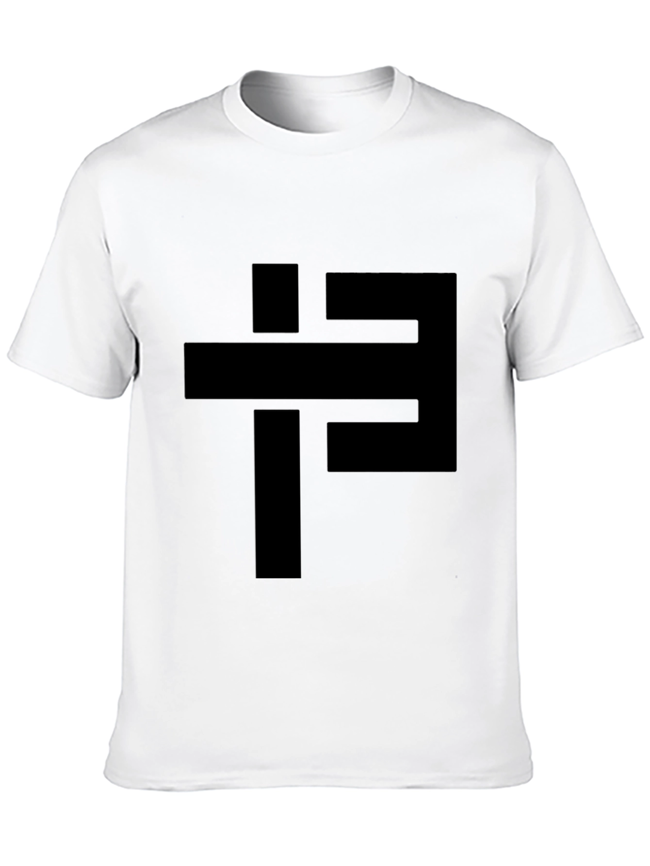 Abstract Geometric Black Graphic Tee