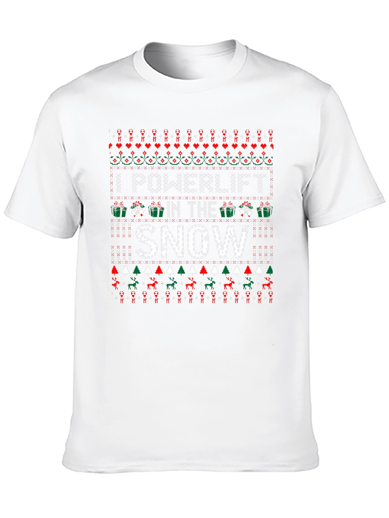 I Powerlift In The Snow Ugly Christmas Sweater T-Shirt