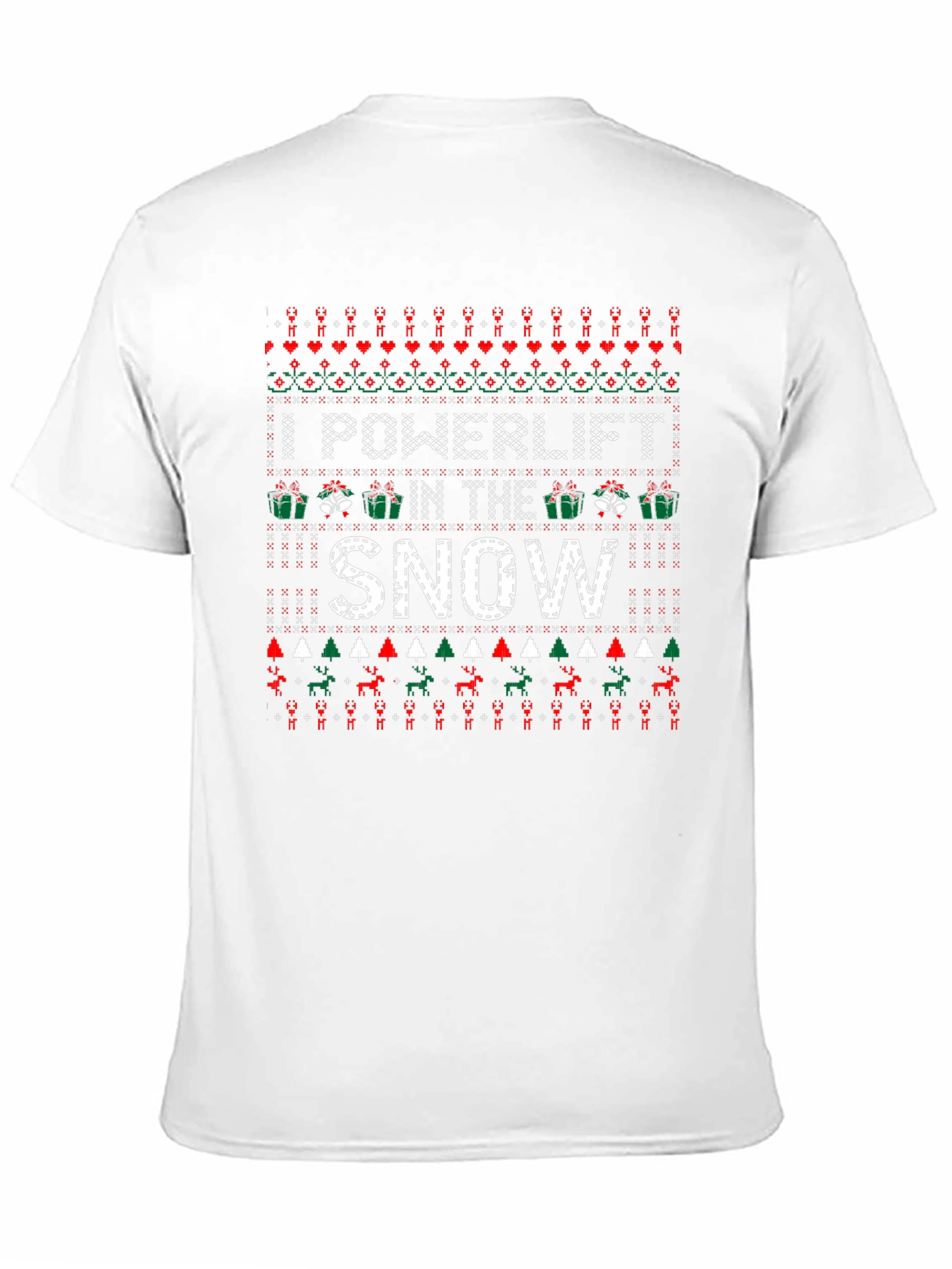I Powerlift In The Snow Ugly Christmas Sweater T-Shirt