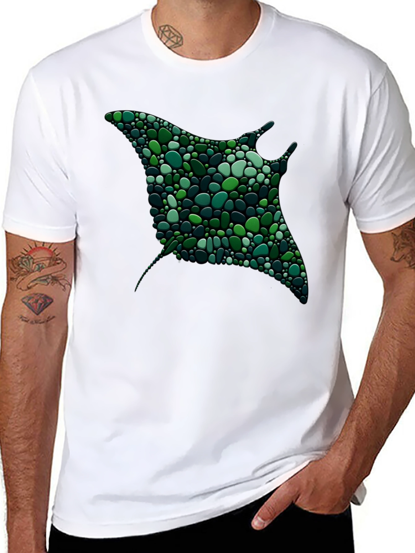 Abstract Stingray Graphic Tee