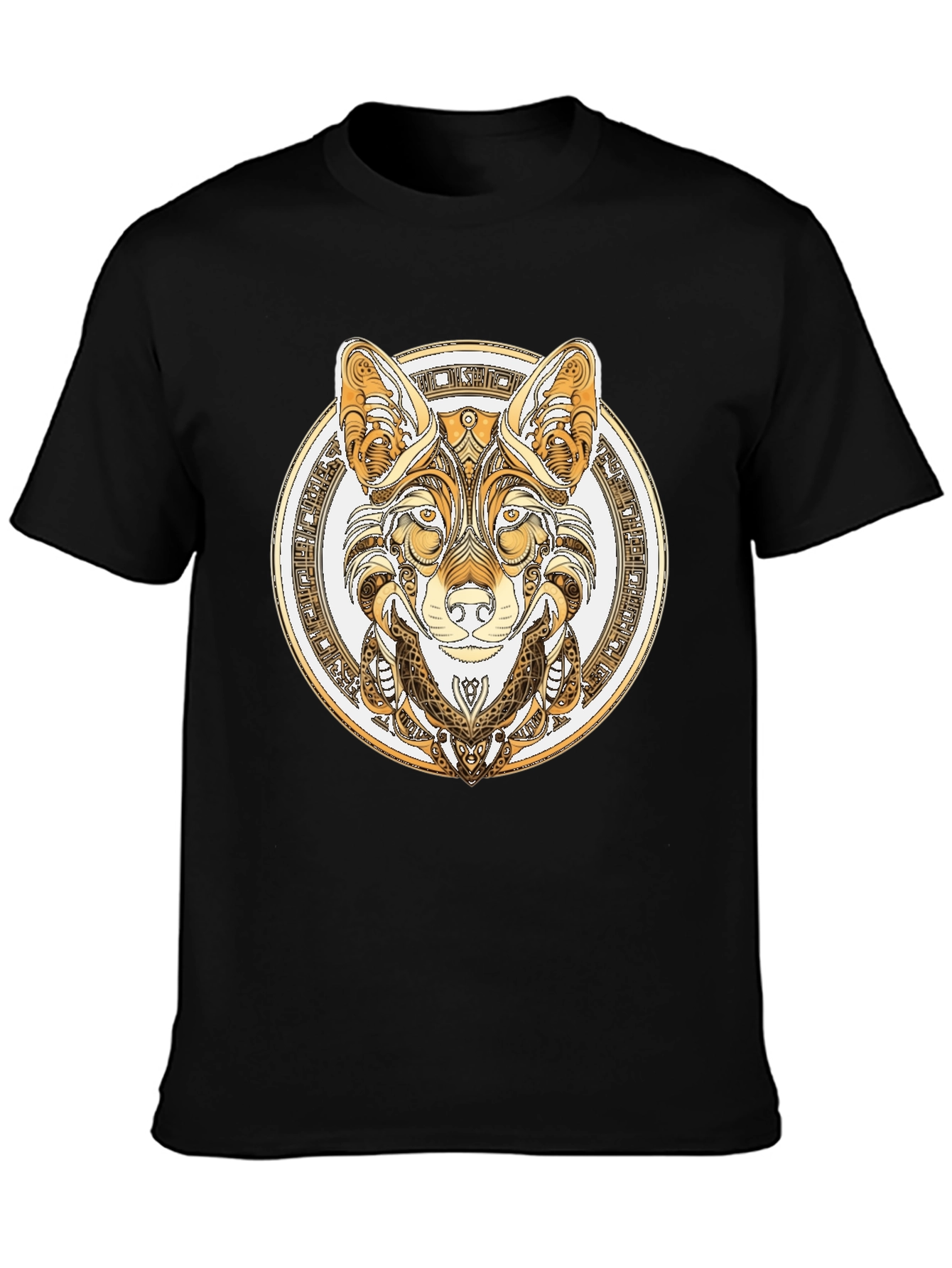 Wolf Design Black T-Shirt