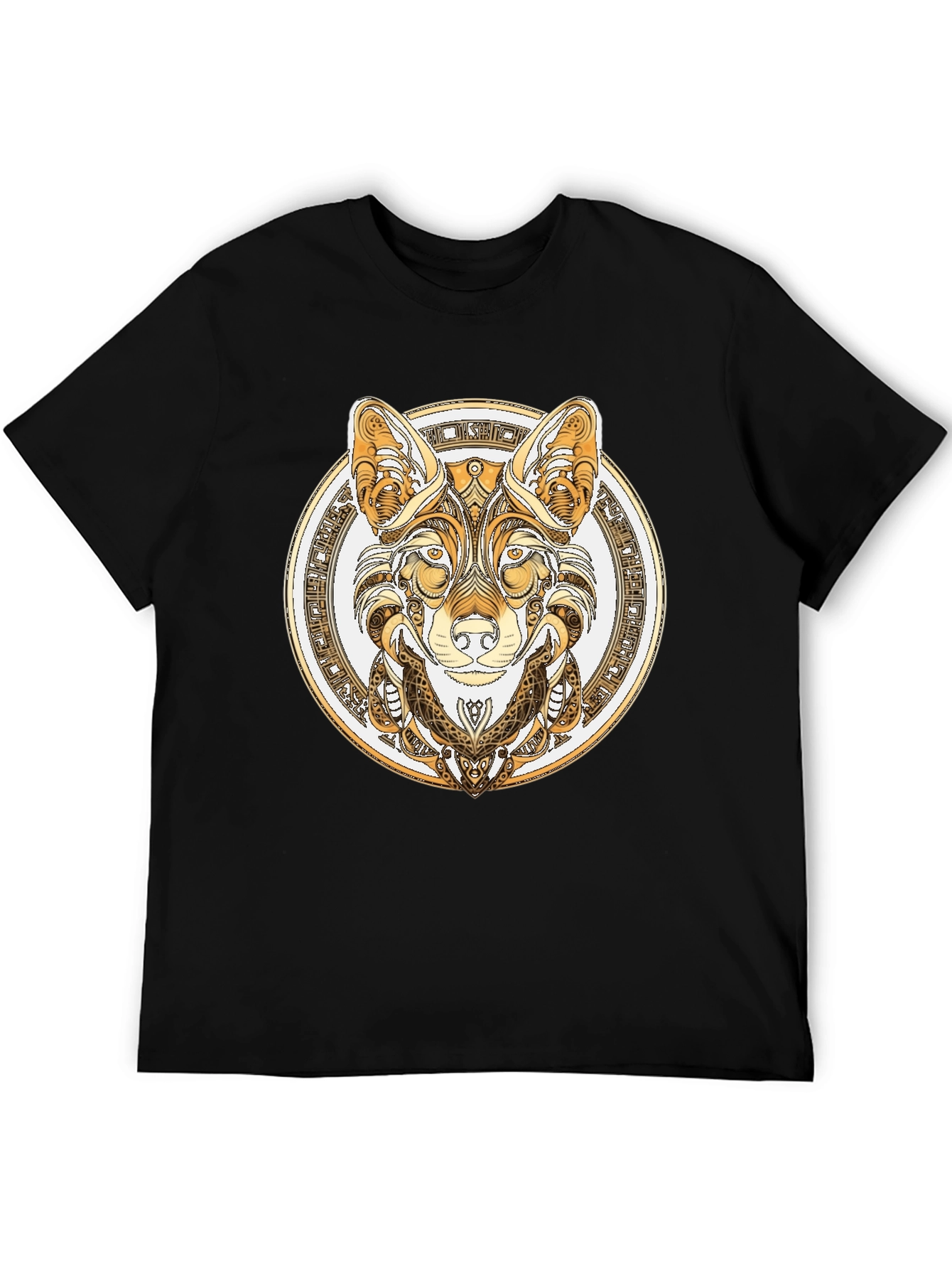 Wolf Design Black T-Shirt