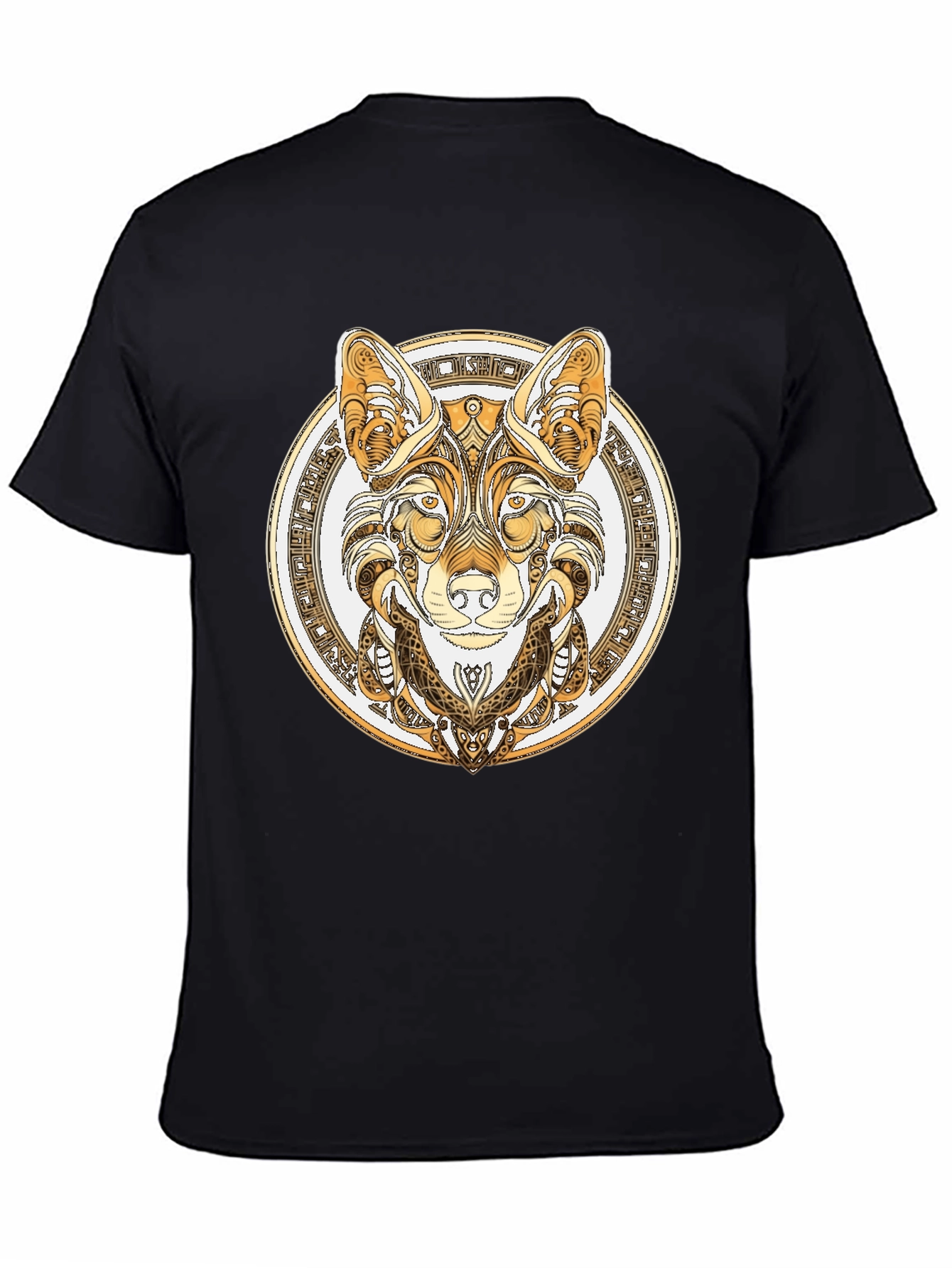 Wolf Design Black T-Shirt