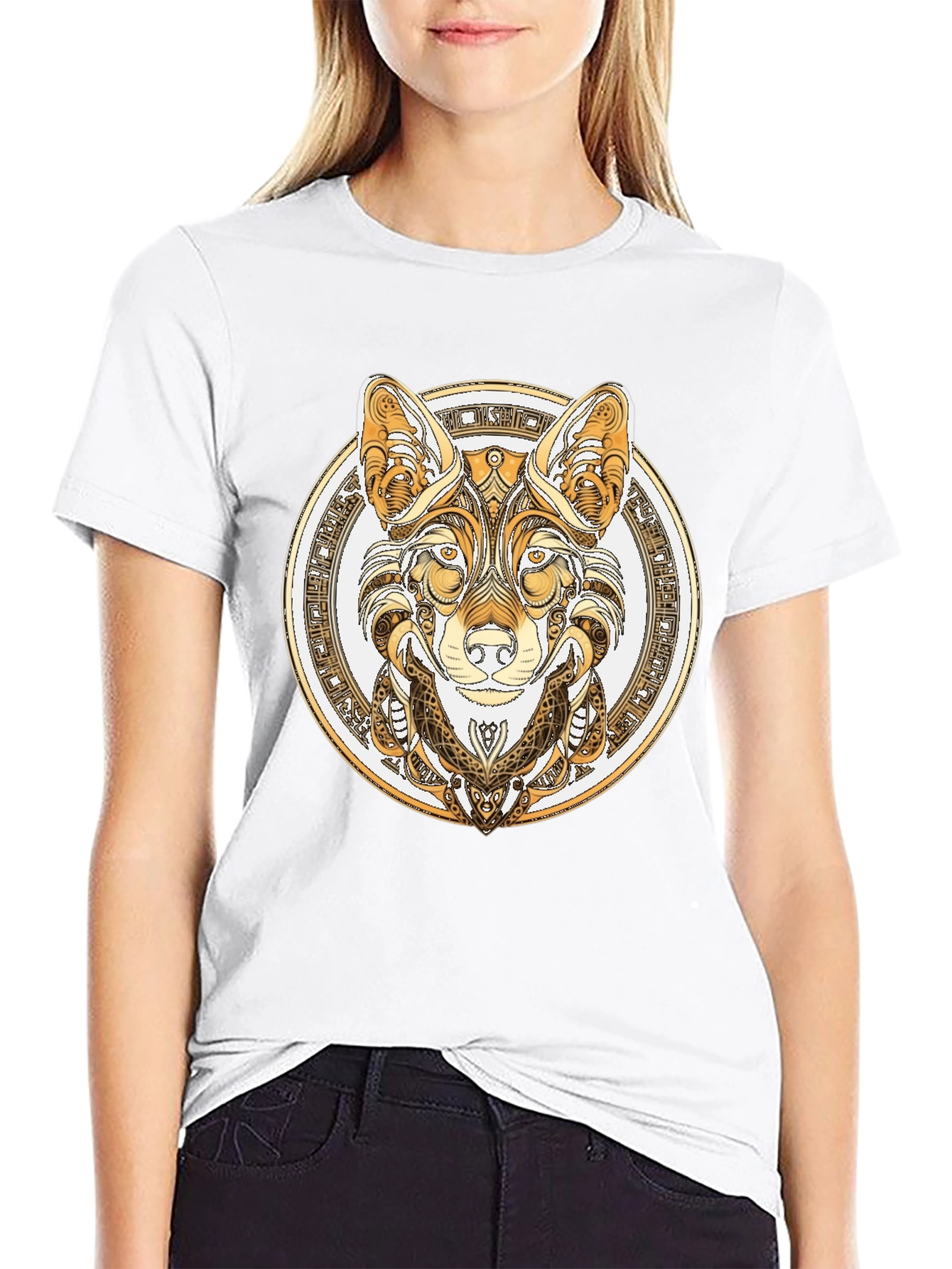 Wolf Design Black T-Shirt