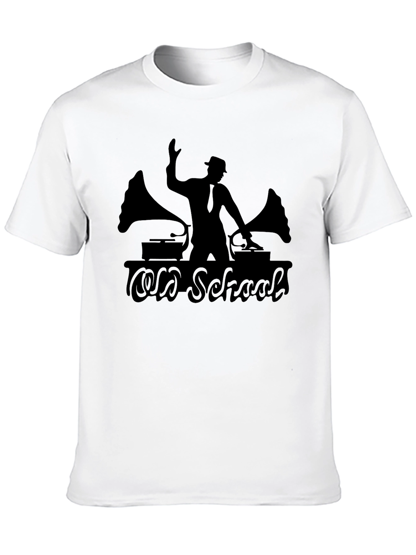 Old School DJ Black T-Shirt