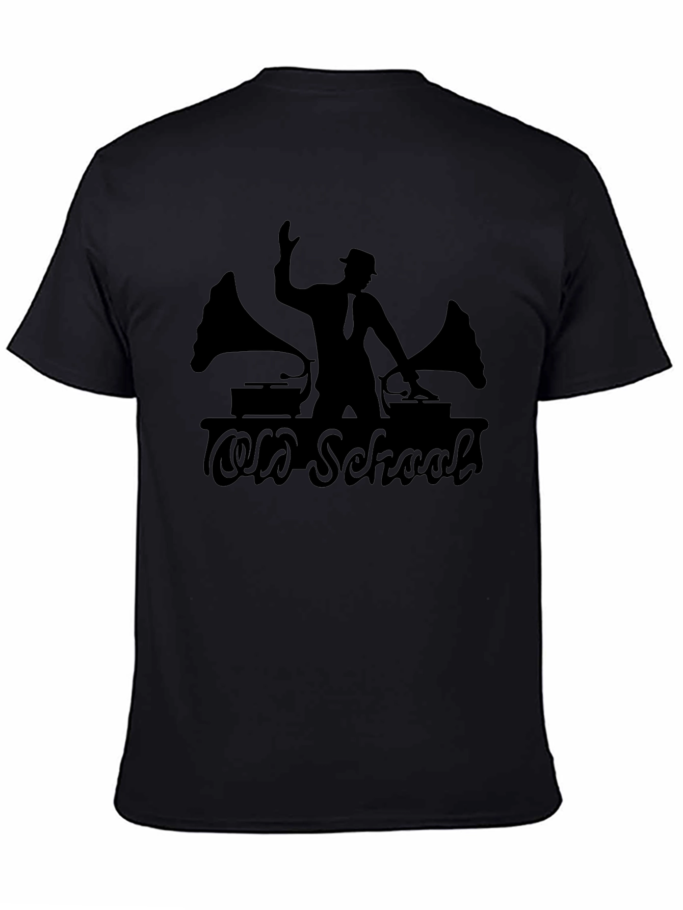 Old School DJ Black T-Shirt