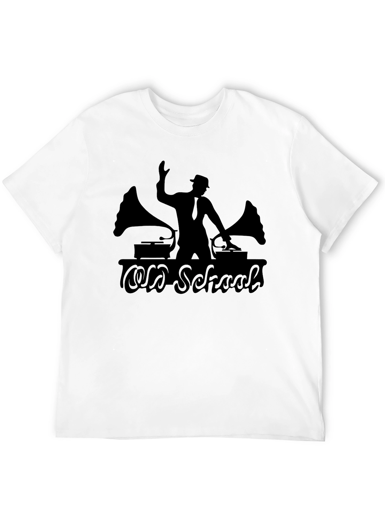 Old School DJ Black T-Shirt