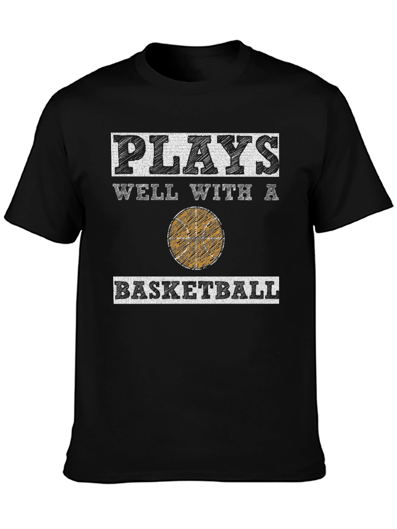 Plays Well With A Basketball Graphic Tee