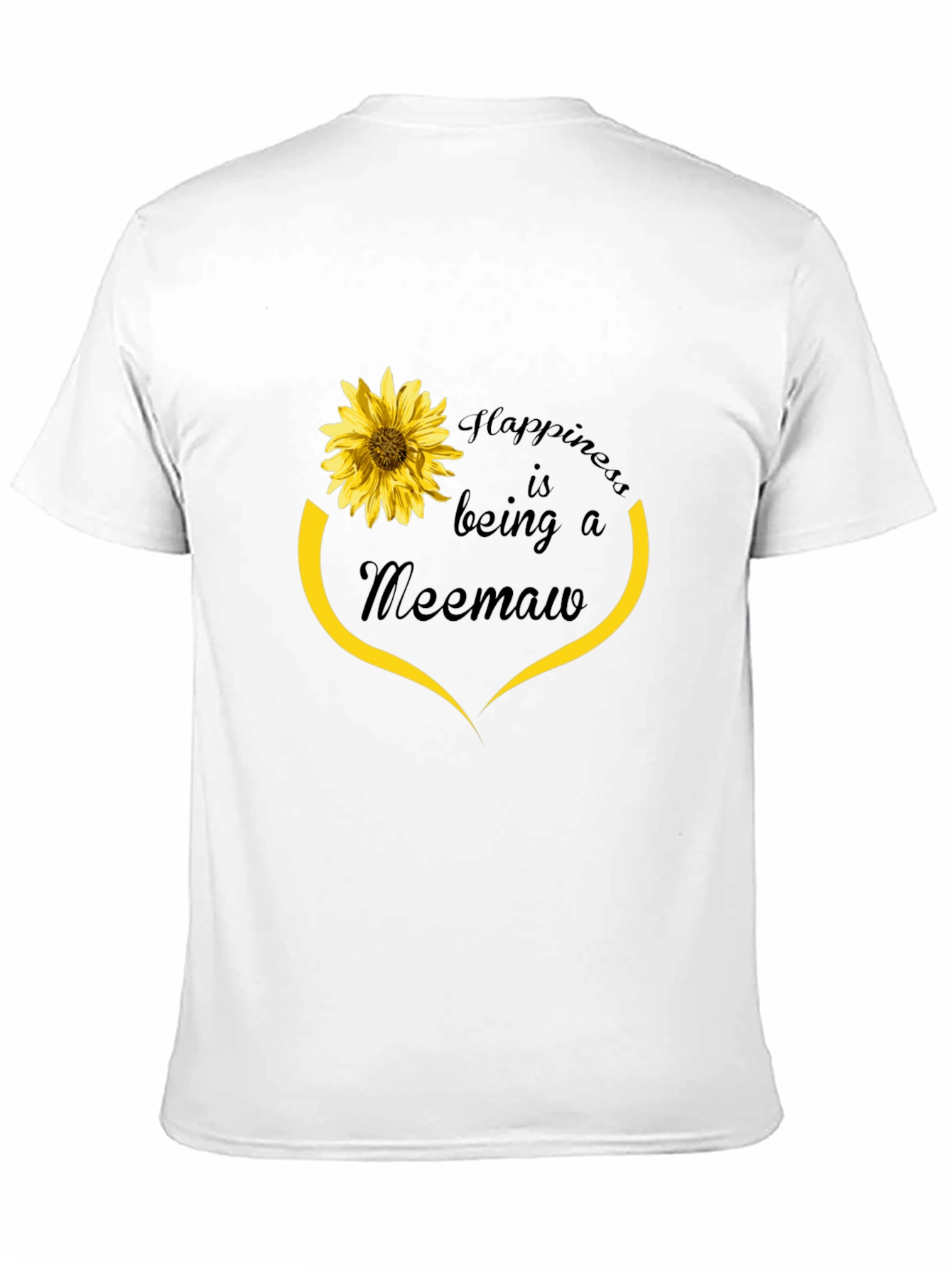 Happiness Meemaw Sunflower Graphic T-Shirt