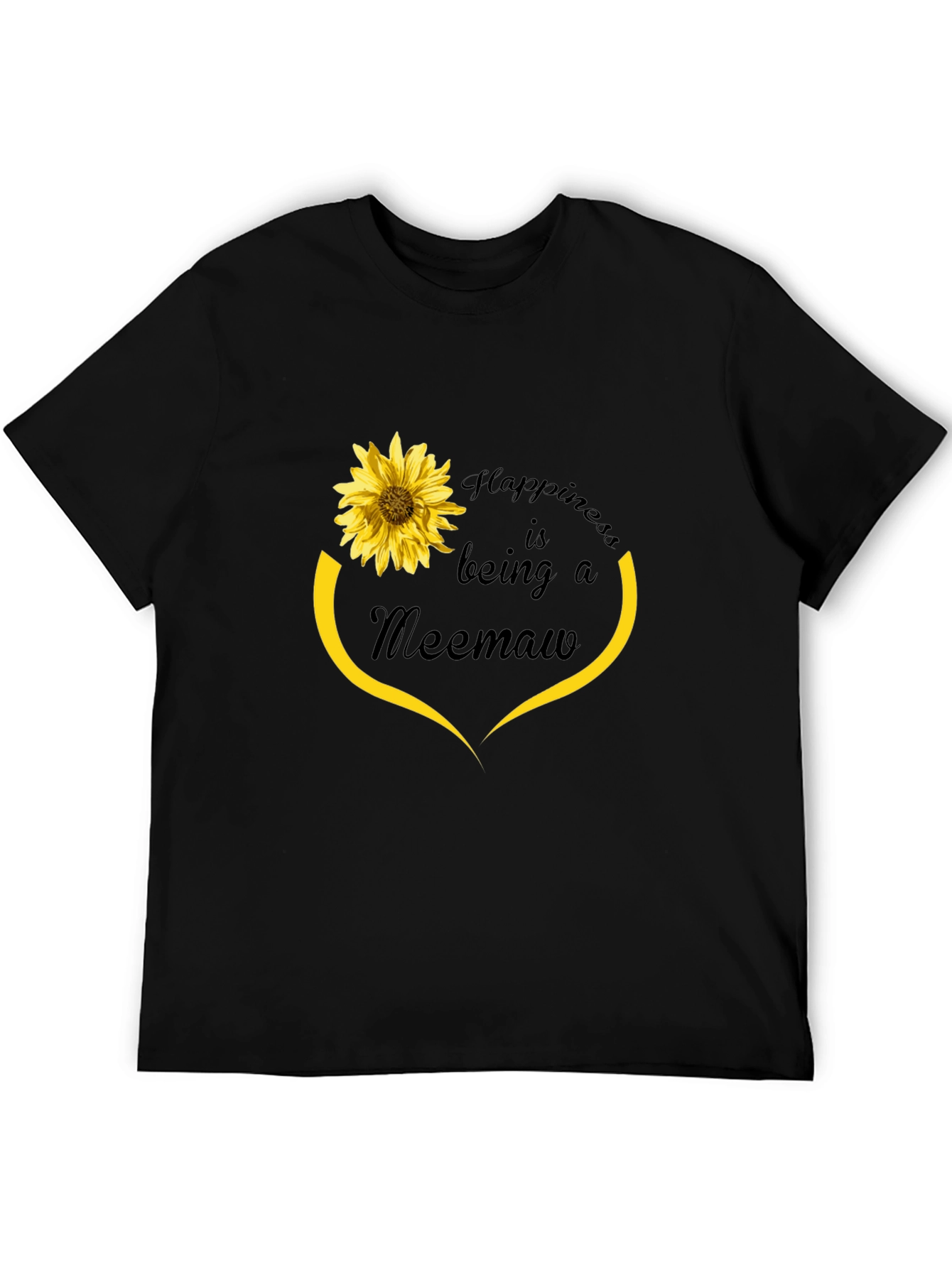 Happiness Meemaw Sunflower Graphic T-Shirt