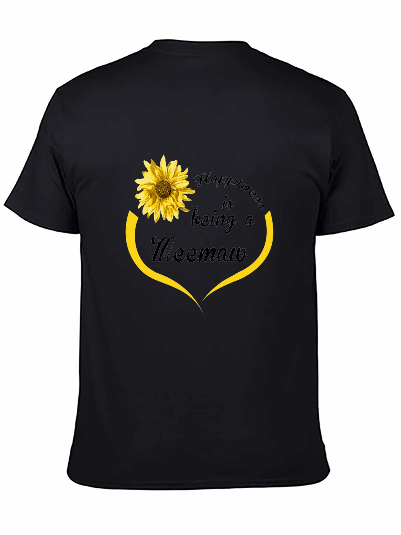 Happiness Meemaw Sunflower Graphic T-Shirt