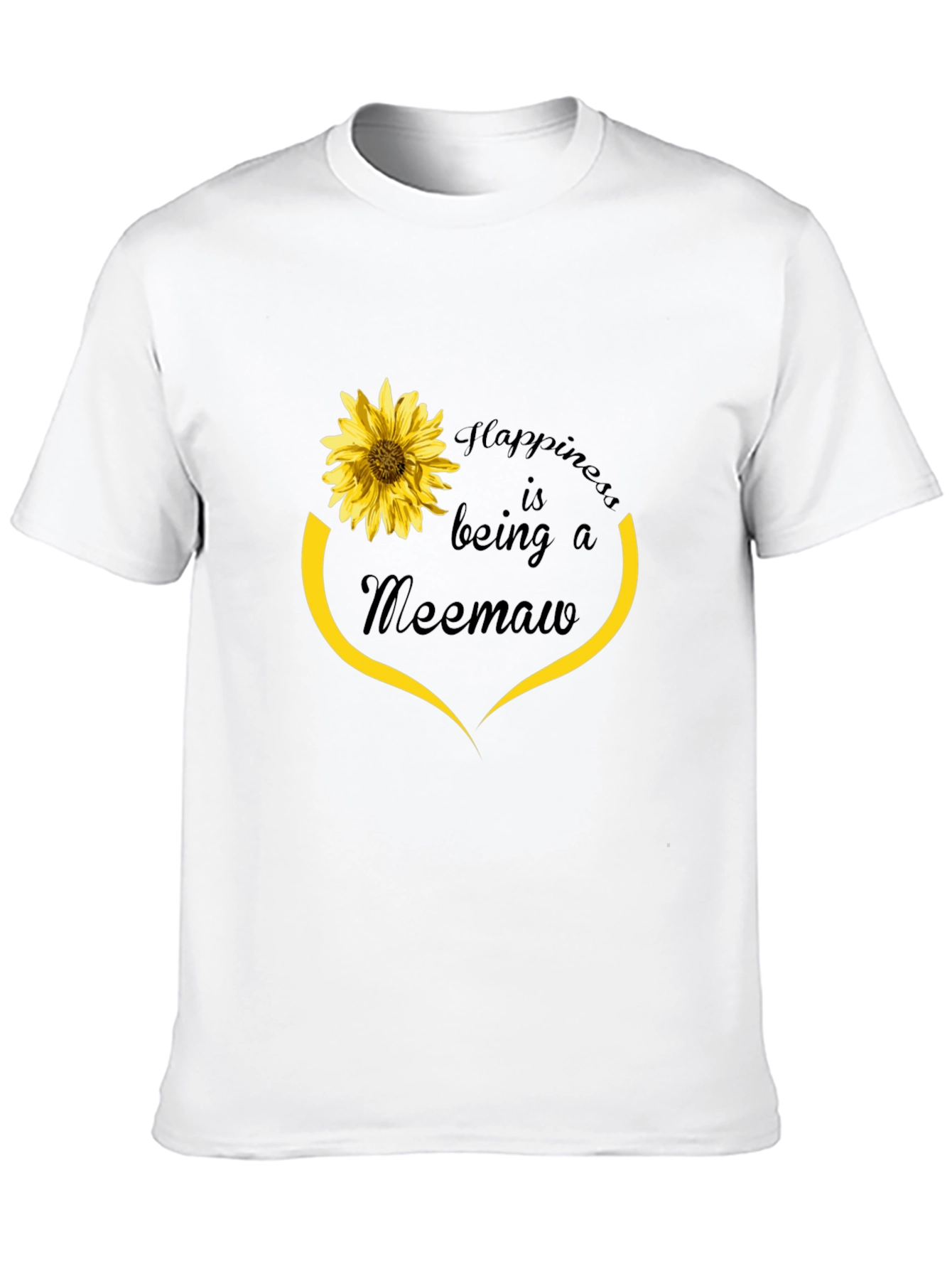 Happiness Meemaw Sunflower Graphic T-Shirt