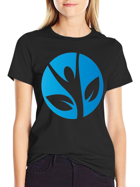 Stylish Black Tee with Nature-Inspired Graphic