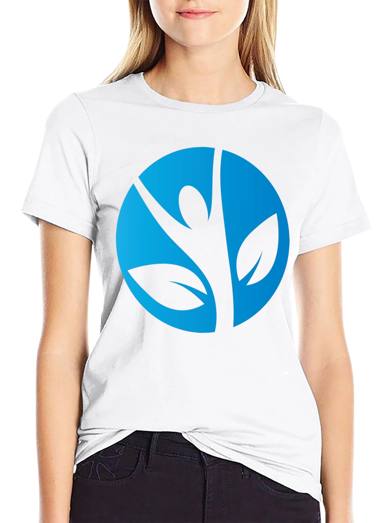 Stylish Black Tee with Nature-Inspired Graphic