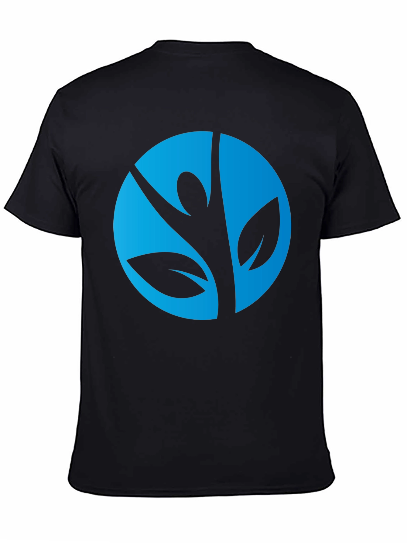 Stylish Black Tee with Nature-Inspired Graphic