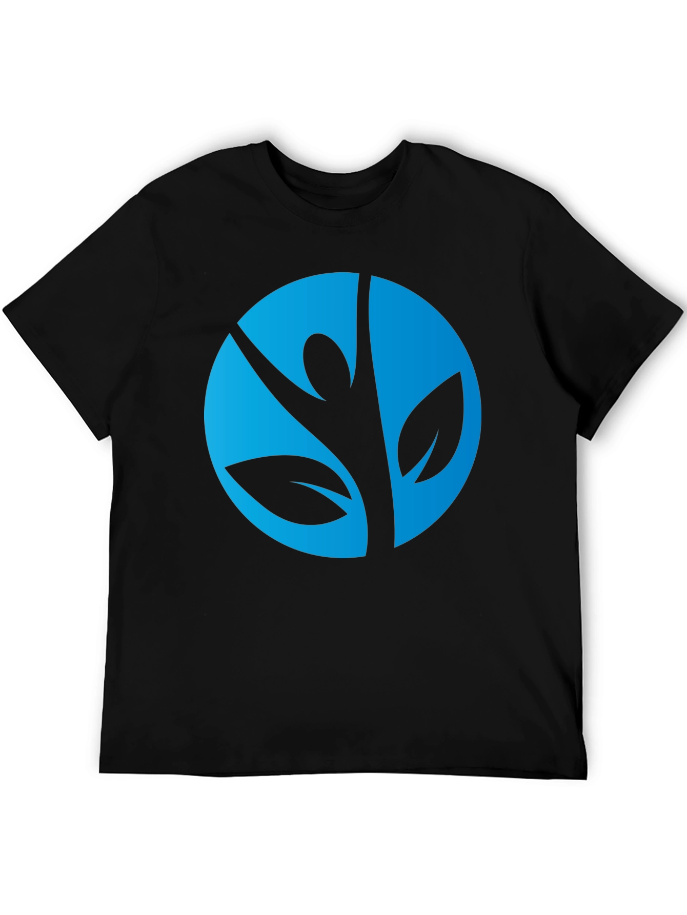 Stylish Black Tee with Nature-Inspired Graphic
