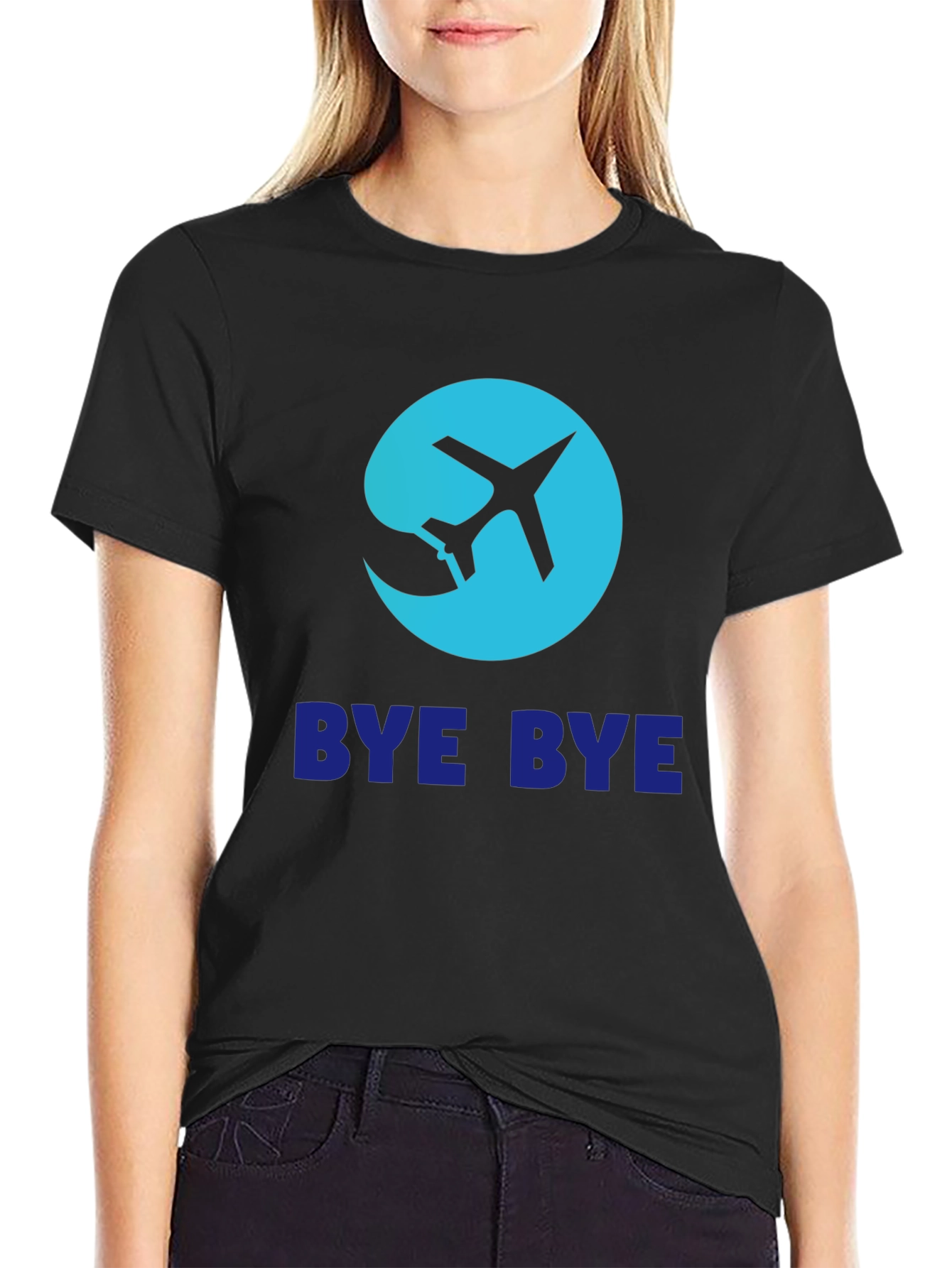 Bye Bye Airplane Graphic Tee - Black