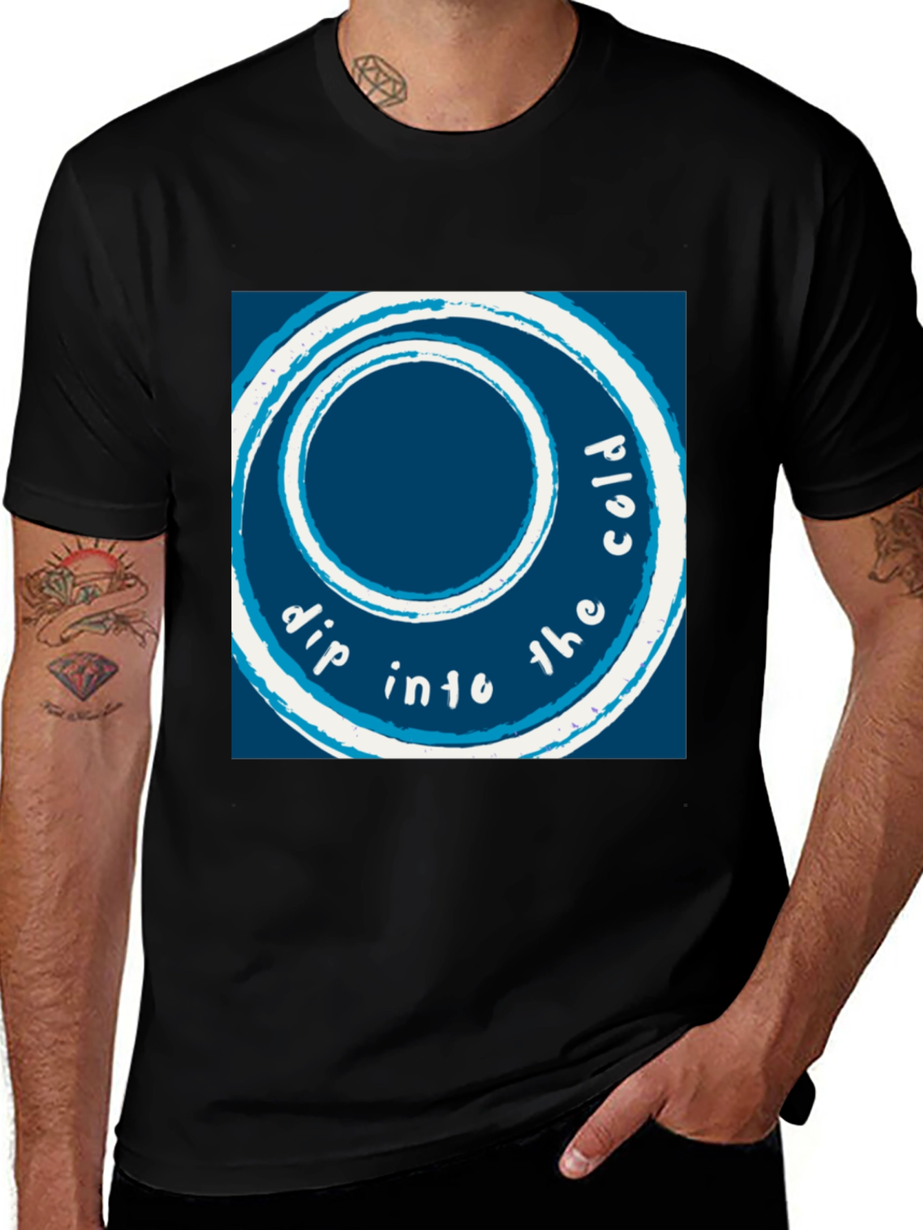 Dip Into The Cold Graphic T-Shirt - Black
