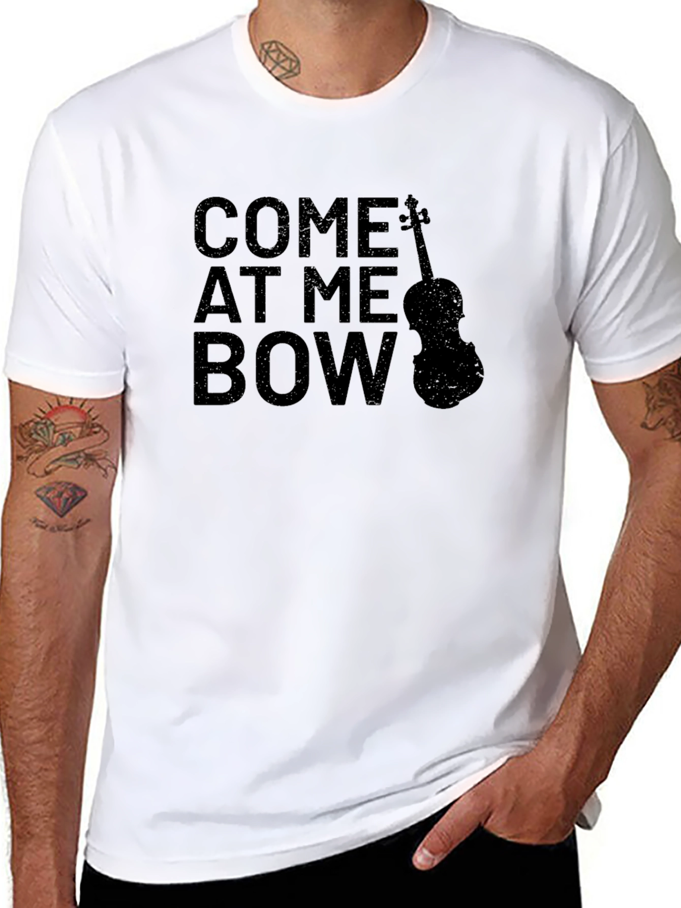 Come At Me Bow Graphic T-Shirt Musician Tee