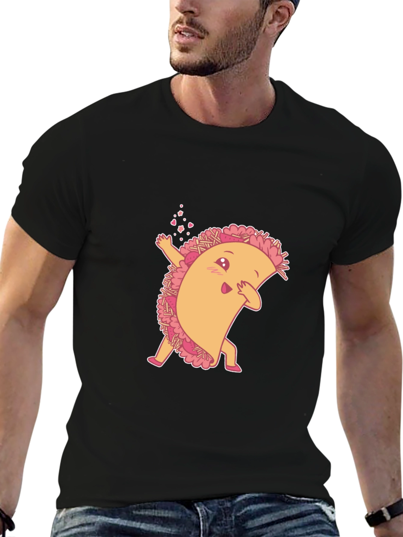 Dabbing Taco Black T-Shirt: Fun Foodie Fashion