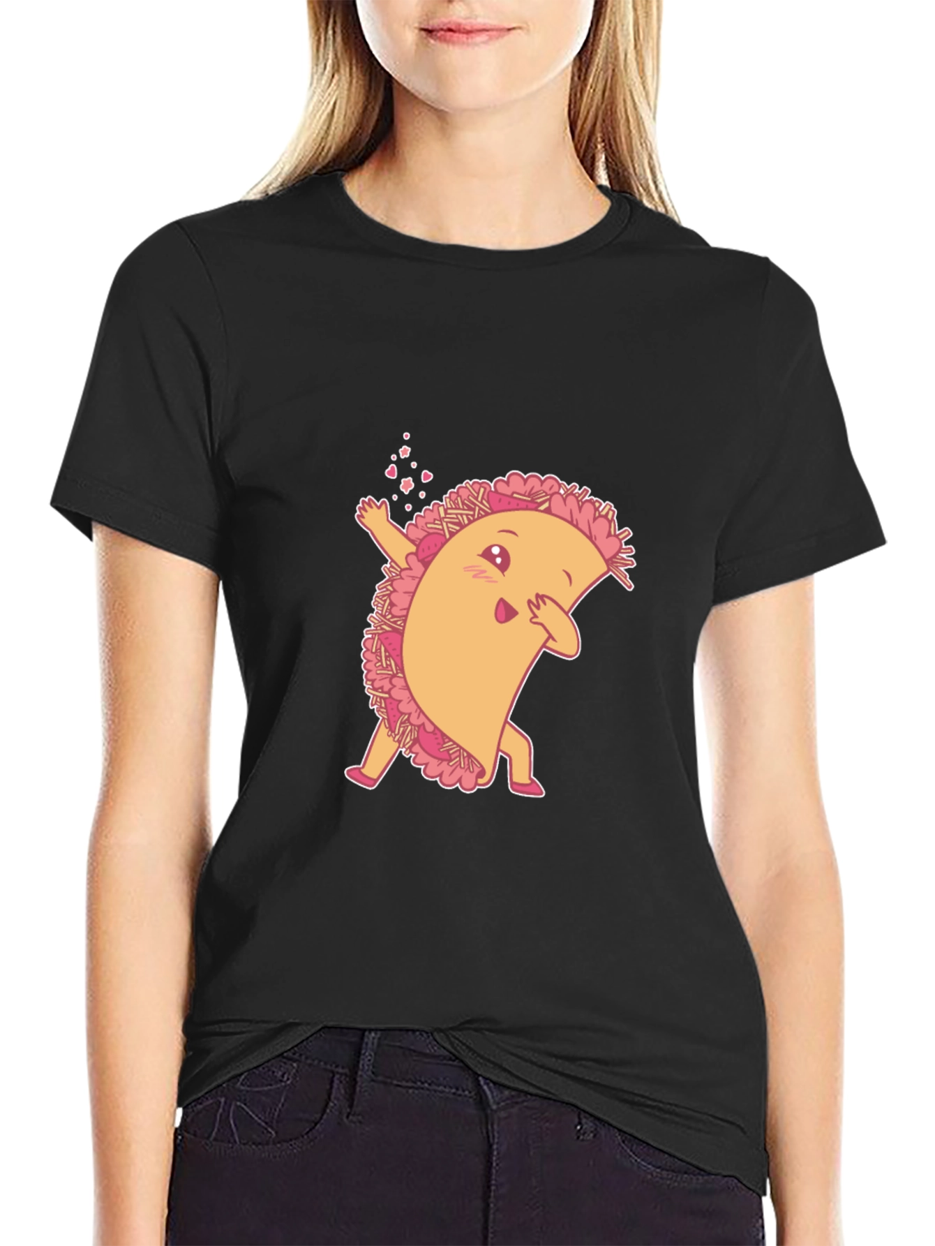 Dabbing Taco Black T-Shirt: Fun Foodie Fashion