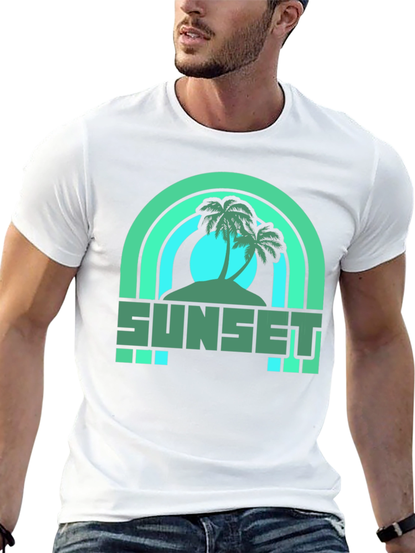 Sunset Palm Graphic Tee