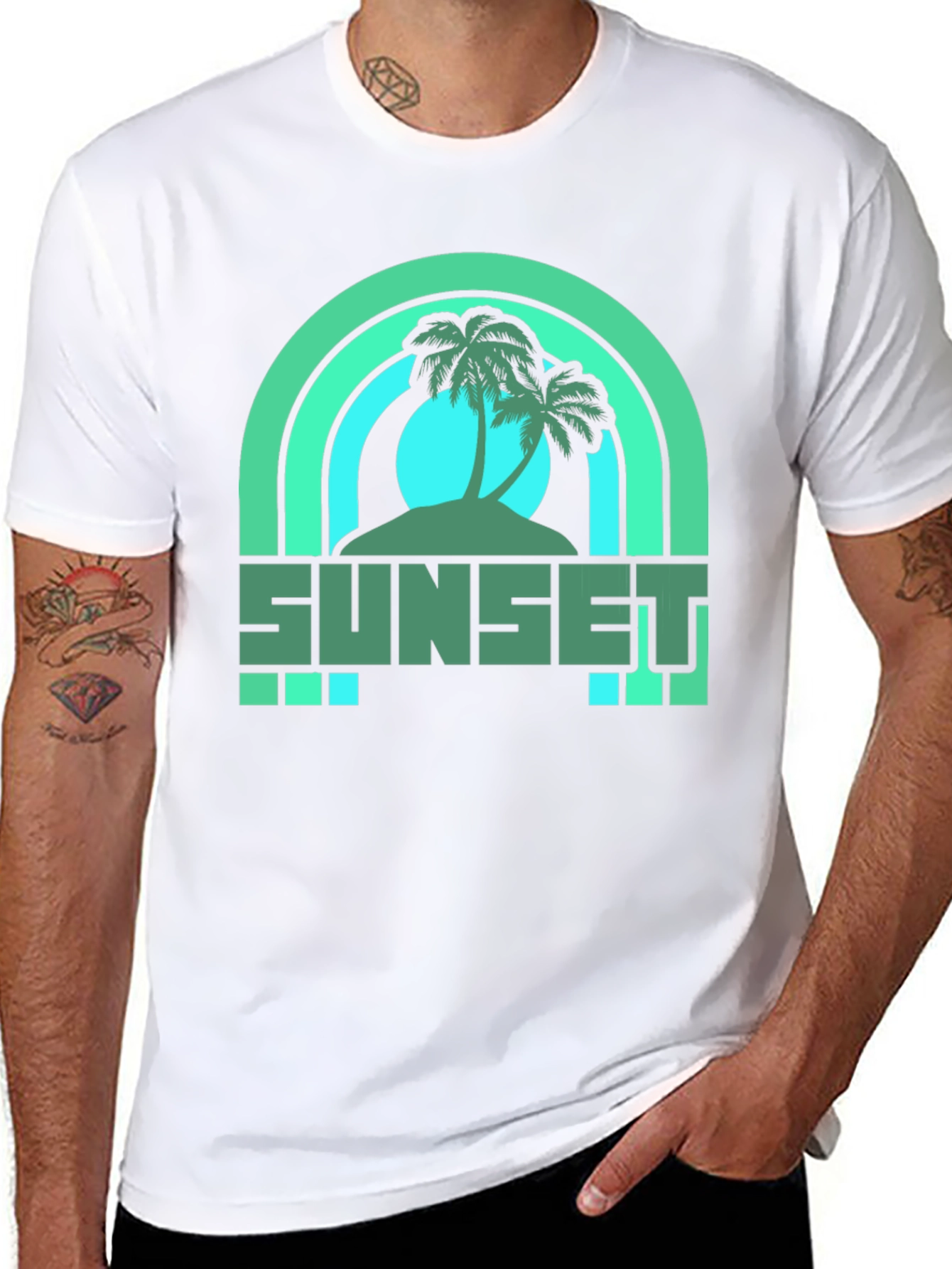 Sunset Palm Graphic Tee