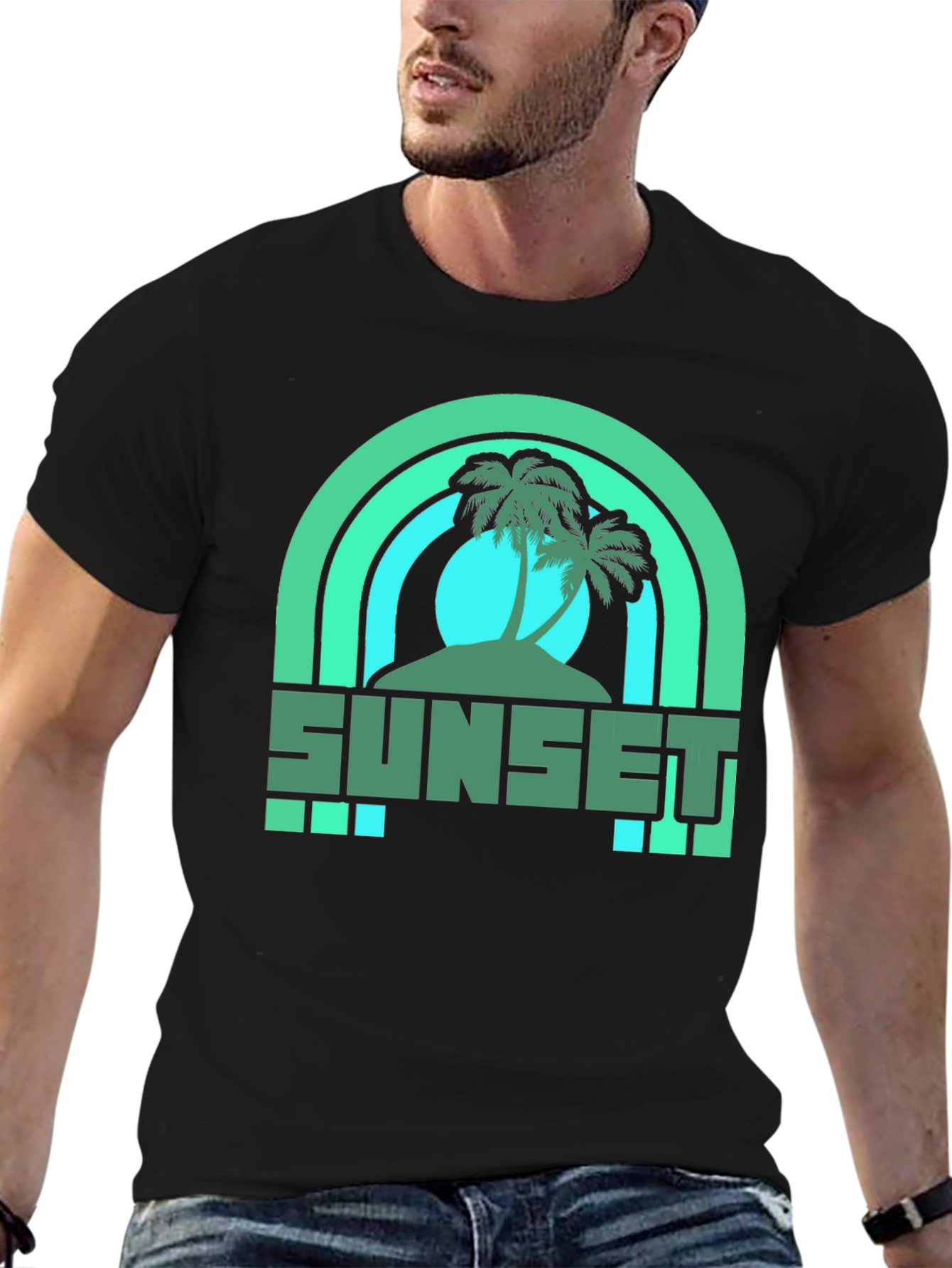 Sunset Palm Graphic Tee