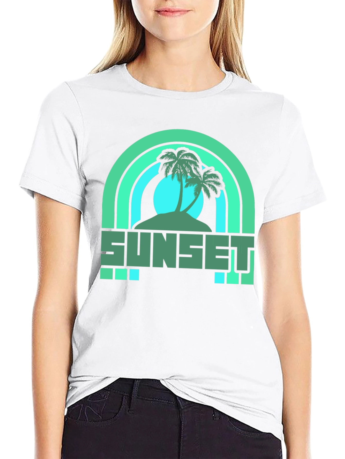 Sunset Palm Graphic Tee