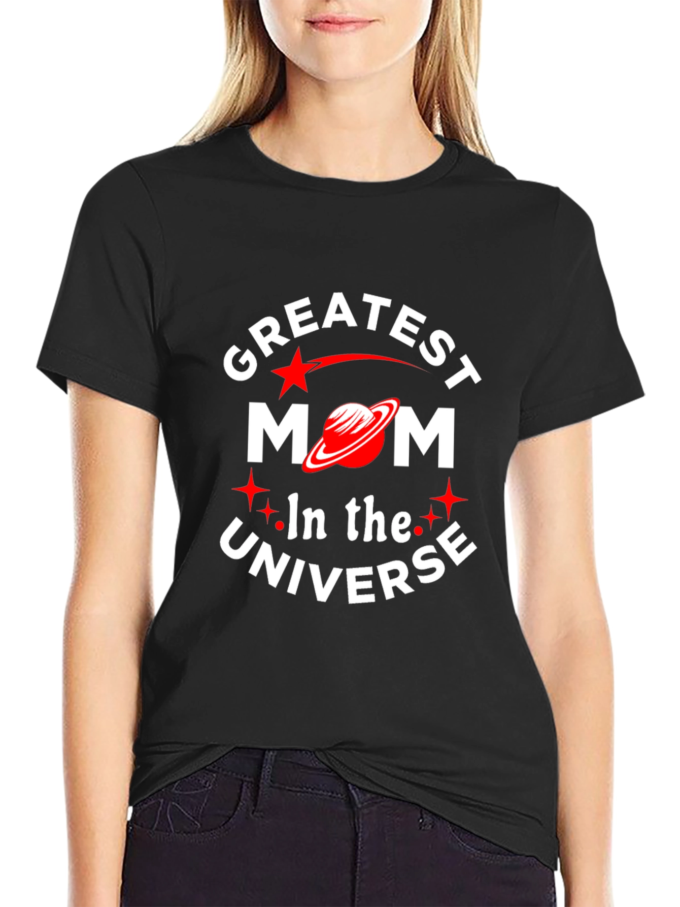 Greatest Mom in the Universe T-Shirt - Black