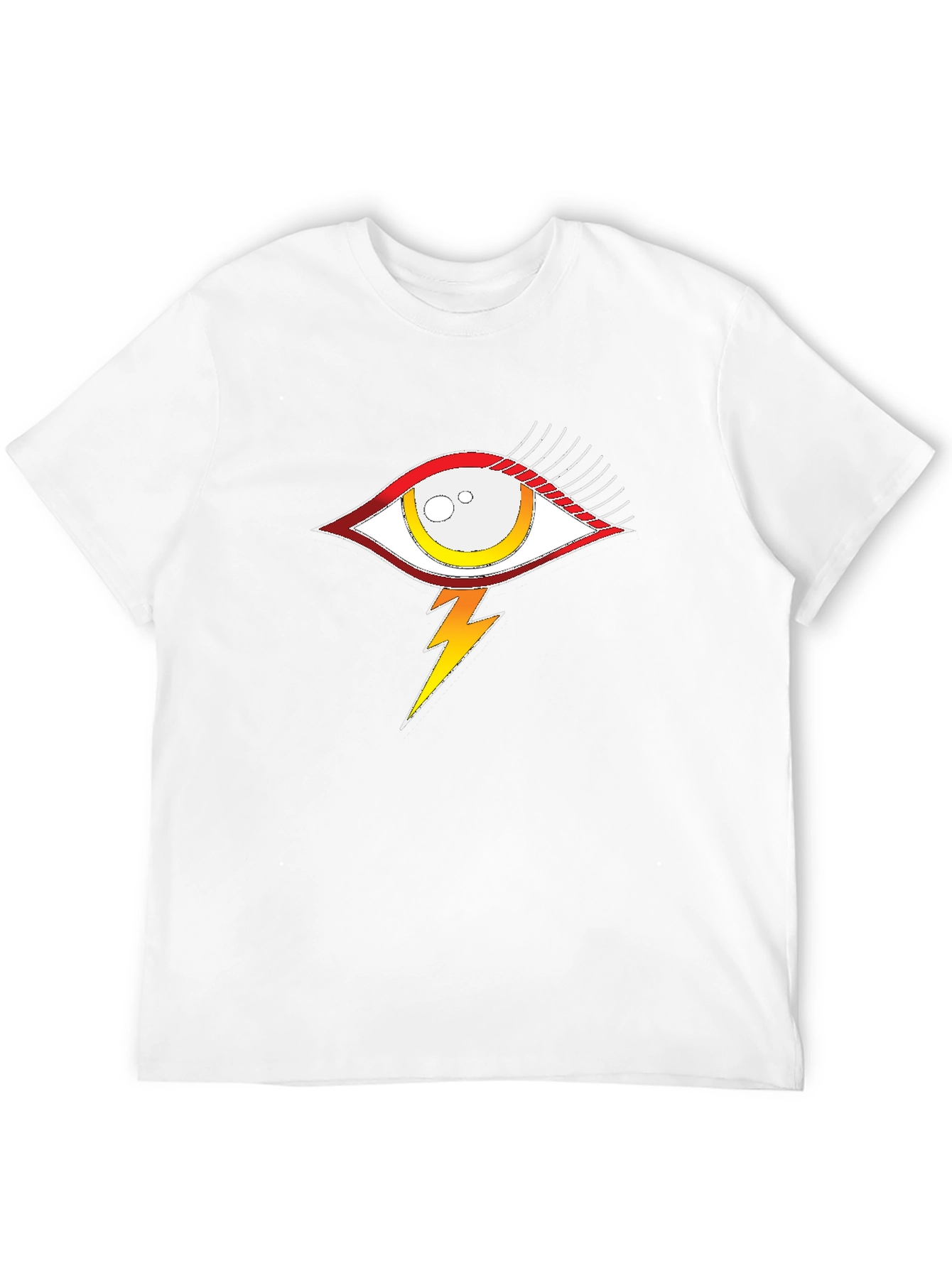 Eye and Lightning Bolt Graphic T-Shirt
