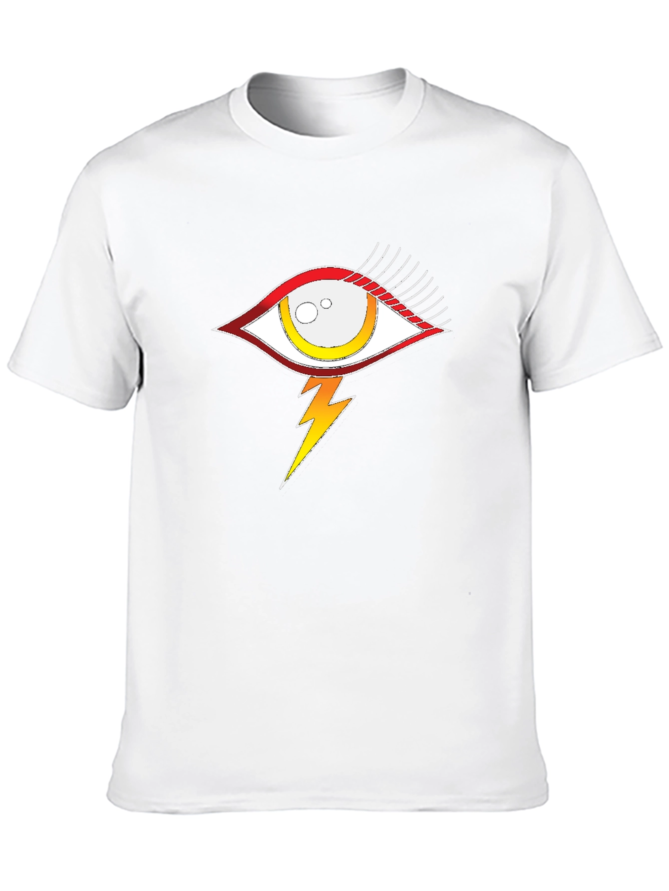 Eye and Lightning Bolt Graphic T-Shirt
