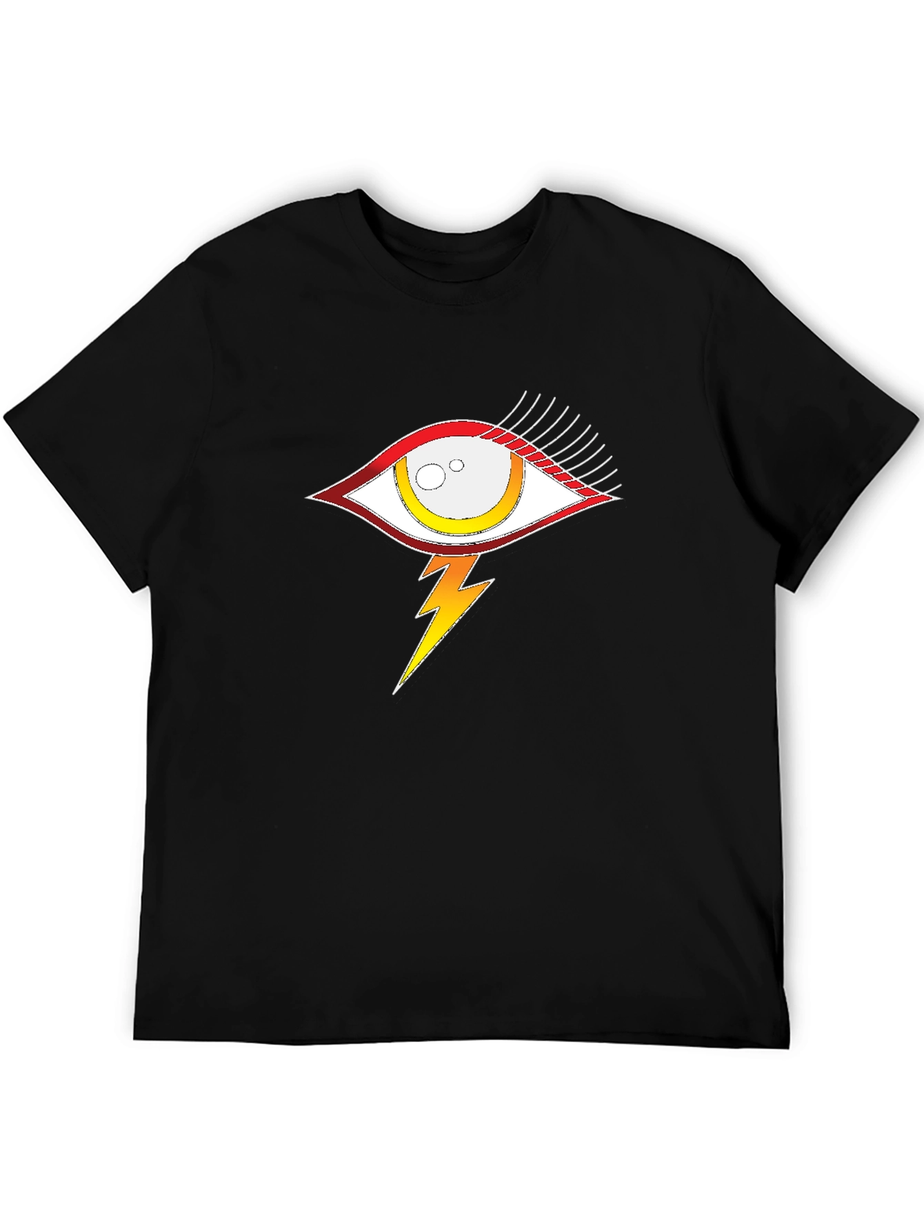 Eye and Lightning Bolt Graphic T-Shirt